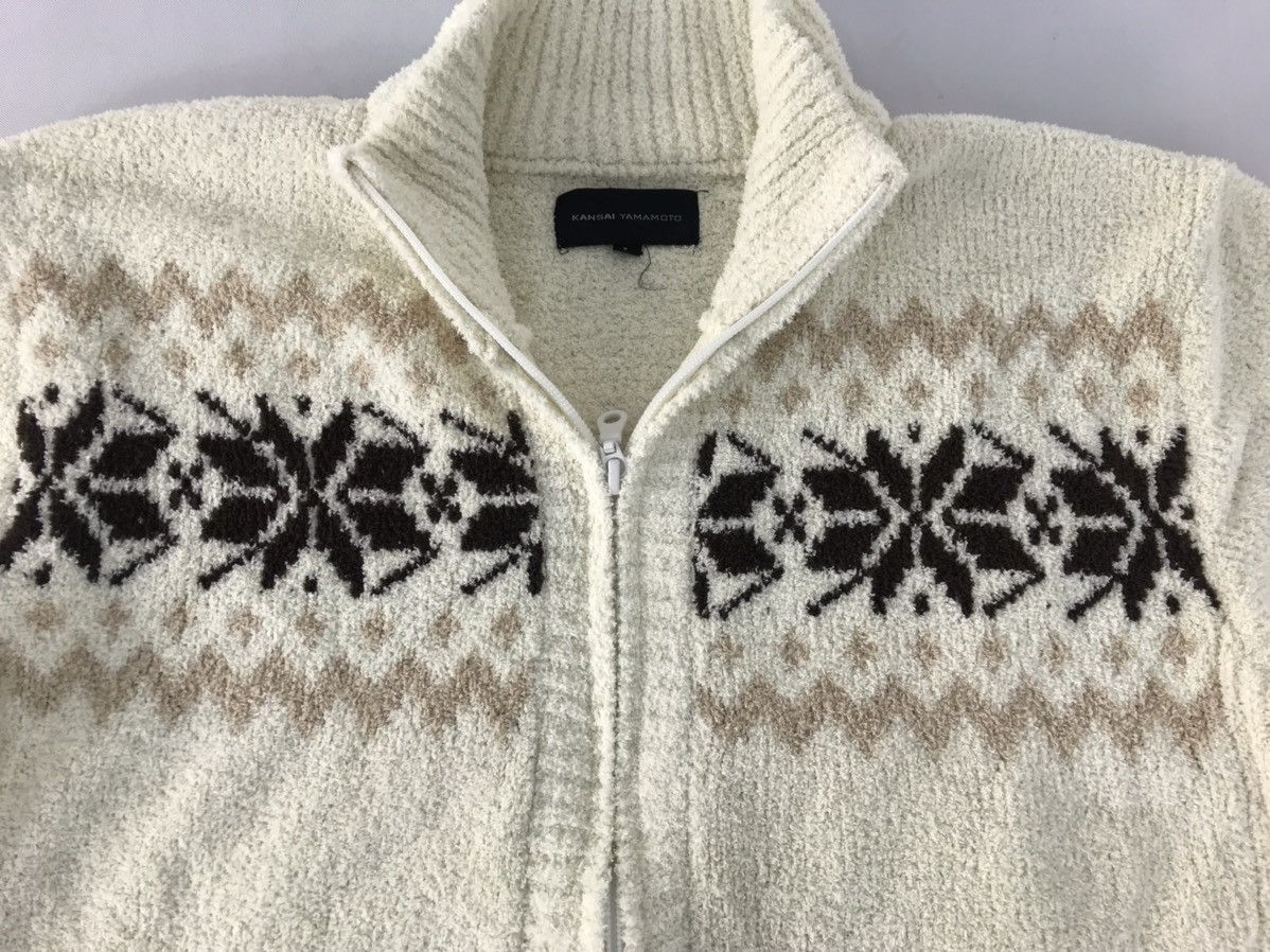 Japanese Brand × Kansai Yamamoto Kansai Yamamoto Fleece Sweater Abstract Native Knitwear Size M / US 6-8 / IT 42-44 - 4 Thumbnail