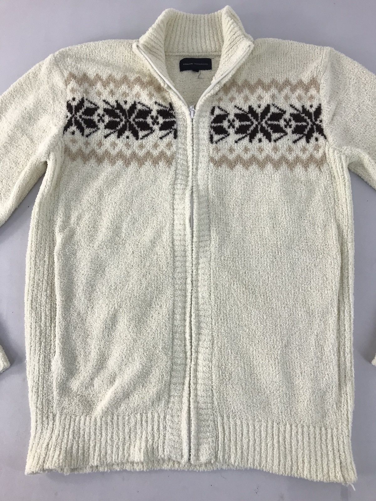 Japanese Brand × Kansai Yamamoto Kansai Yamamoto Fleece Sweater Abstract Native Knitwear Size M / US 6-8 / IT 42-44 - 3 Thumbnail