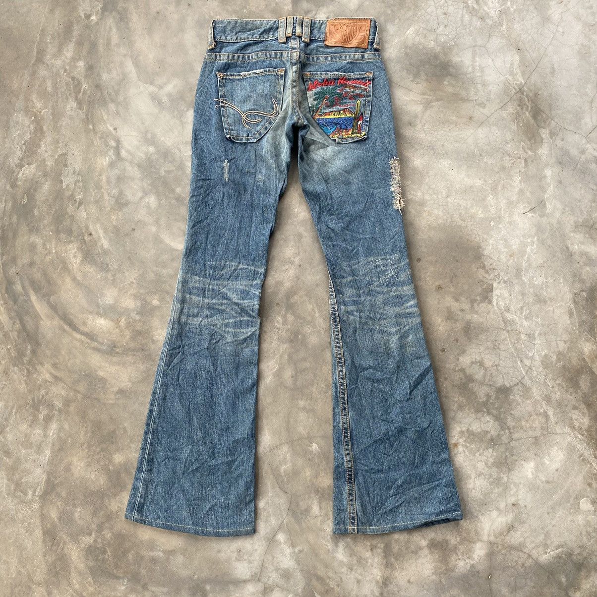 Edwin × Japanese Brand Edwin flare jeans multiple pocket embroidery distressed Size 26" / US 2 / IT 38 - 1 Thumbnail