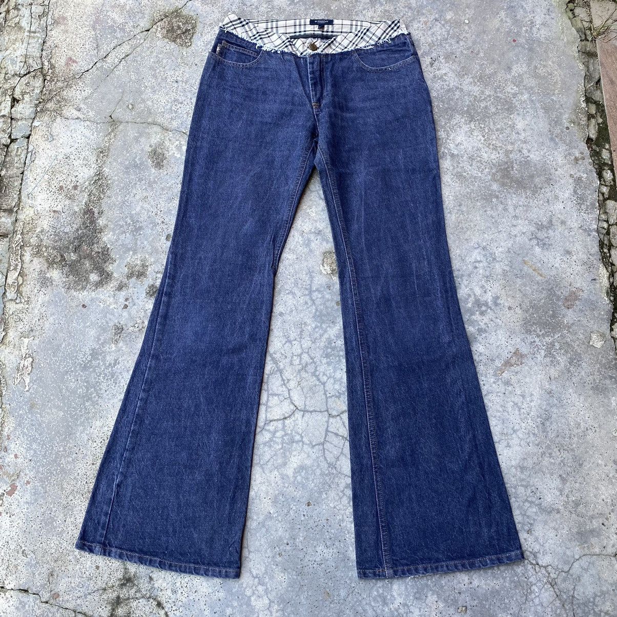 Vintage Burberry Flare Jeans bell bottoms wide leg