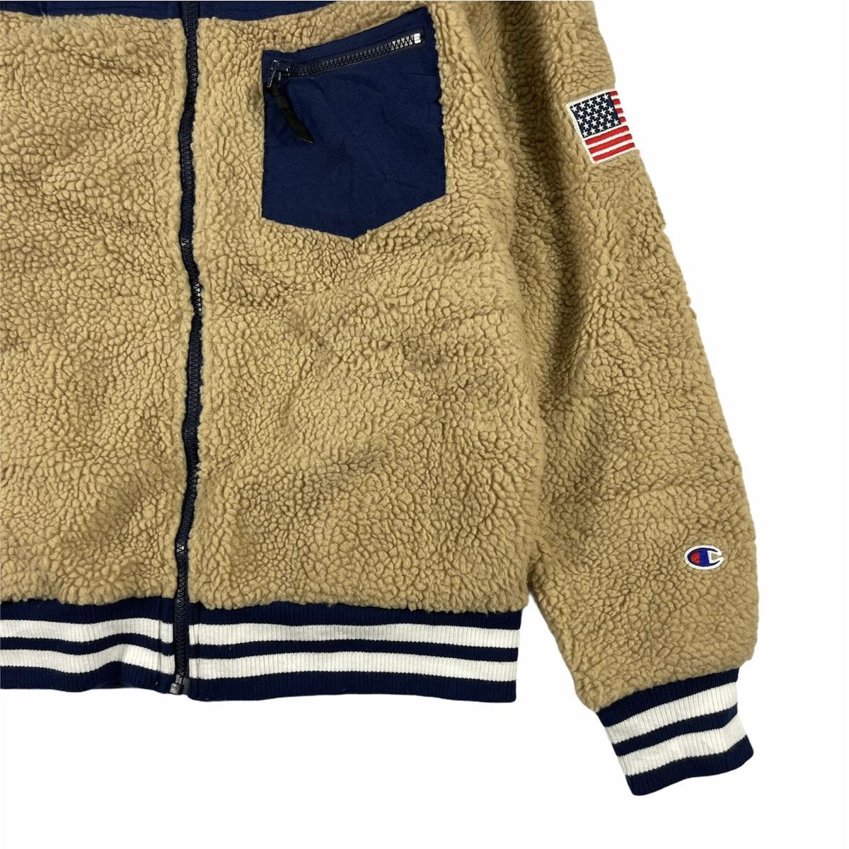 Champion Vintage Champion one pocket sherpa zipper jacket Size US L / EU 52-54 / 3 - 2 Thumbnail