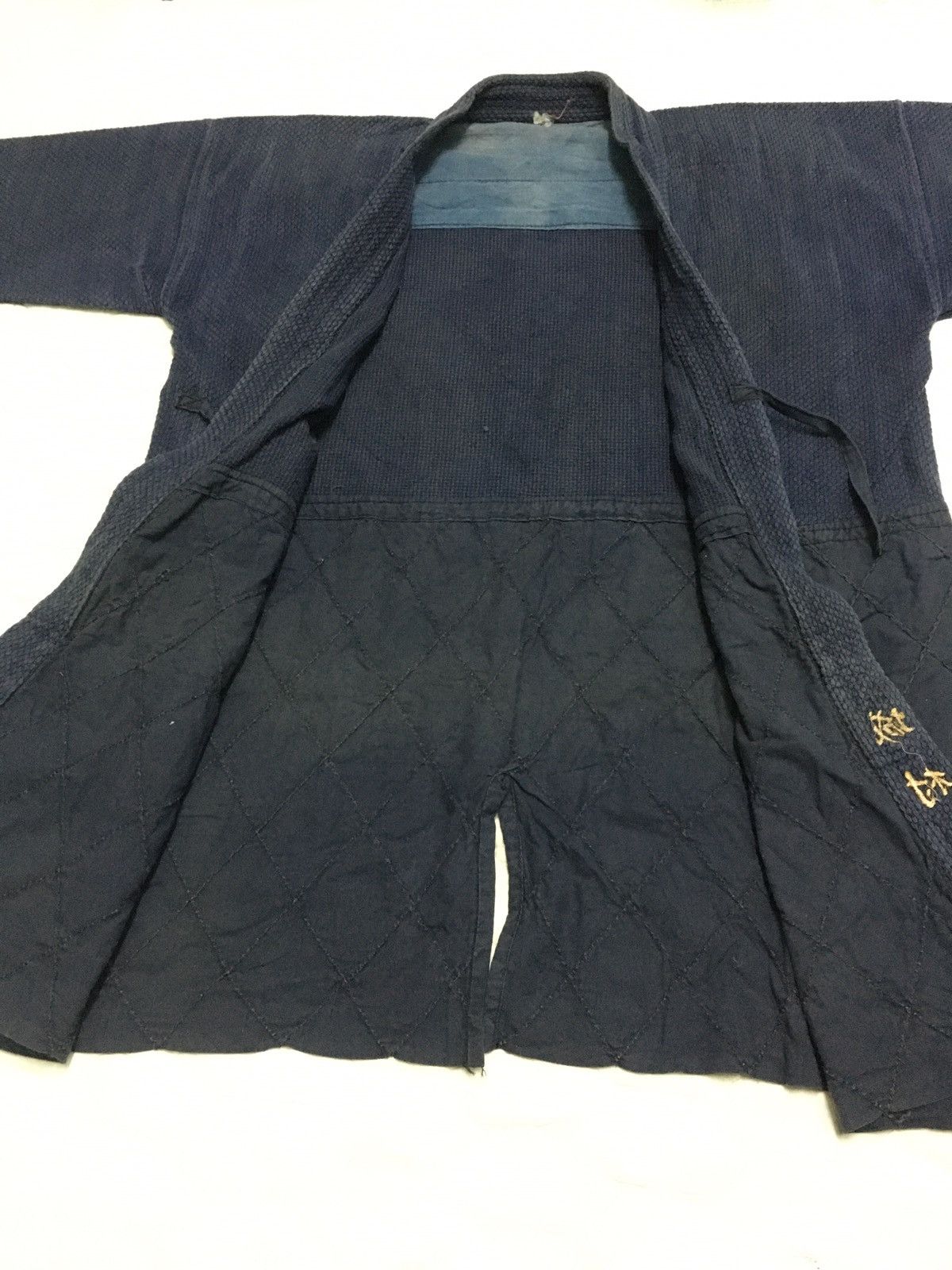 Indigo × Japanese Brand Japanese Aizome Boro Indigo Sakiori Narogi Inspired kapital Size US L / EU 52-54 / 3 - 8 Thumbnail