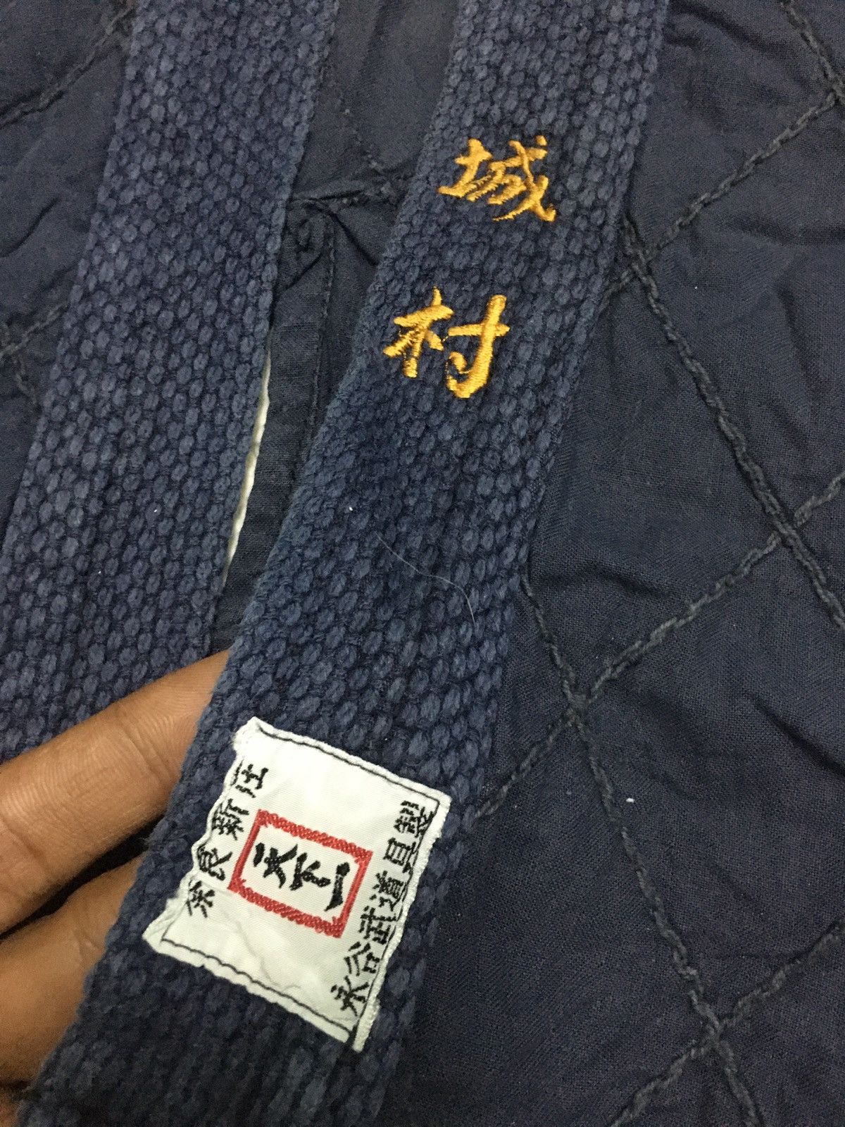 Indigo × Japanese Brand Japanese Aizome Boro Indigo Sakiori Narogi Inspired kapital Size US L / EU 52-54 / 3 - 7 Thumbnail