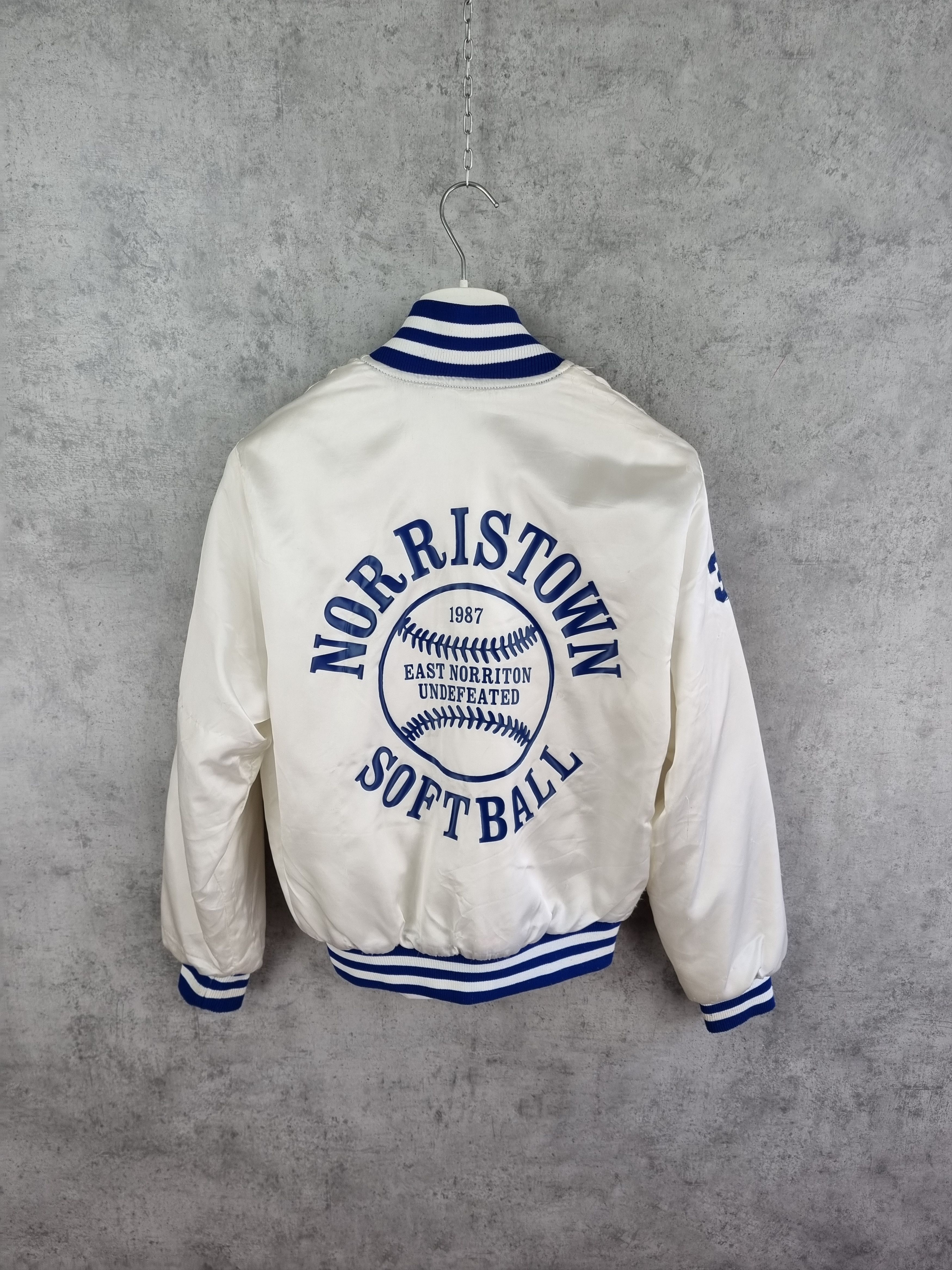Vintage Rare 87s Vintage Softball Varsity Jacket NSL Size S / US 4 / IT 40 - 1 Thumbnail