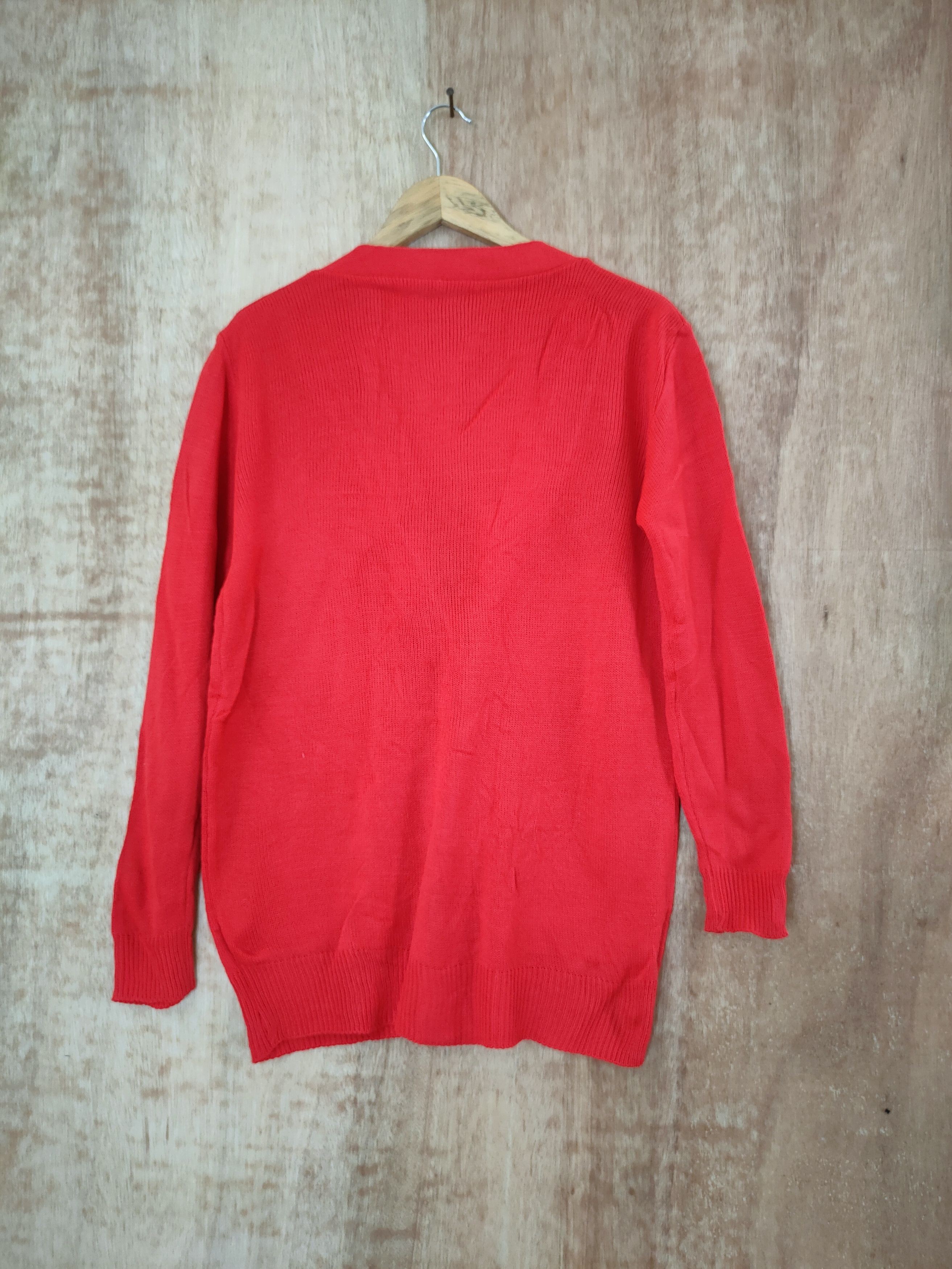 Homespun Knitwear Japan red cardigan vintage streetwear #46-659 Size US L / EU 52-54 / 3 - 5 Thumbnail