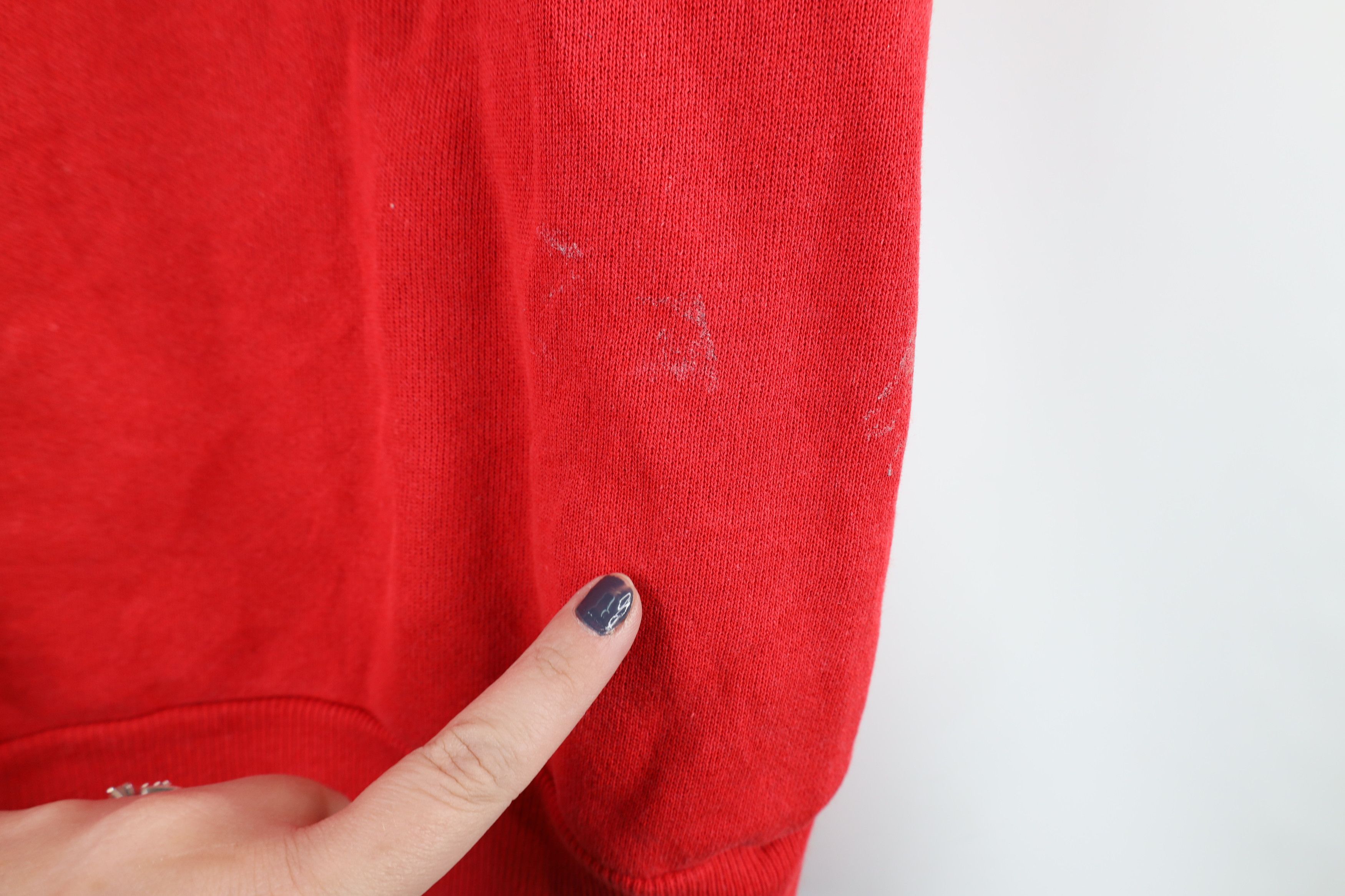 Vintage Vintage 70s Streetwear Blank Short Sleeve Sweatshirt Red USA Size US L / EU 52-54 / 3 - 5 Thumbnail
