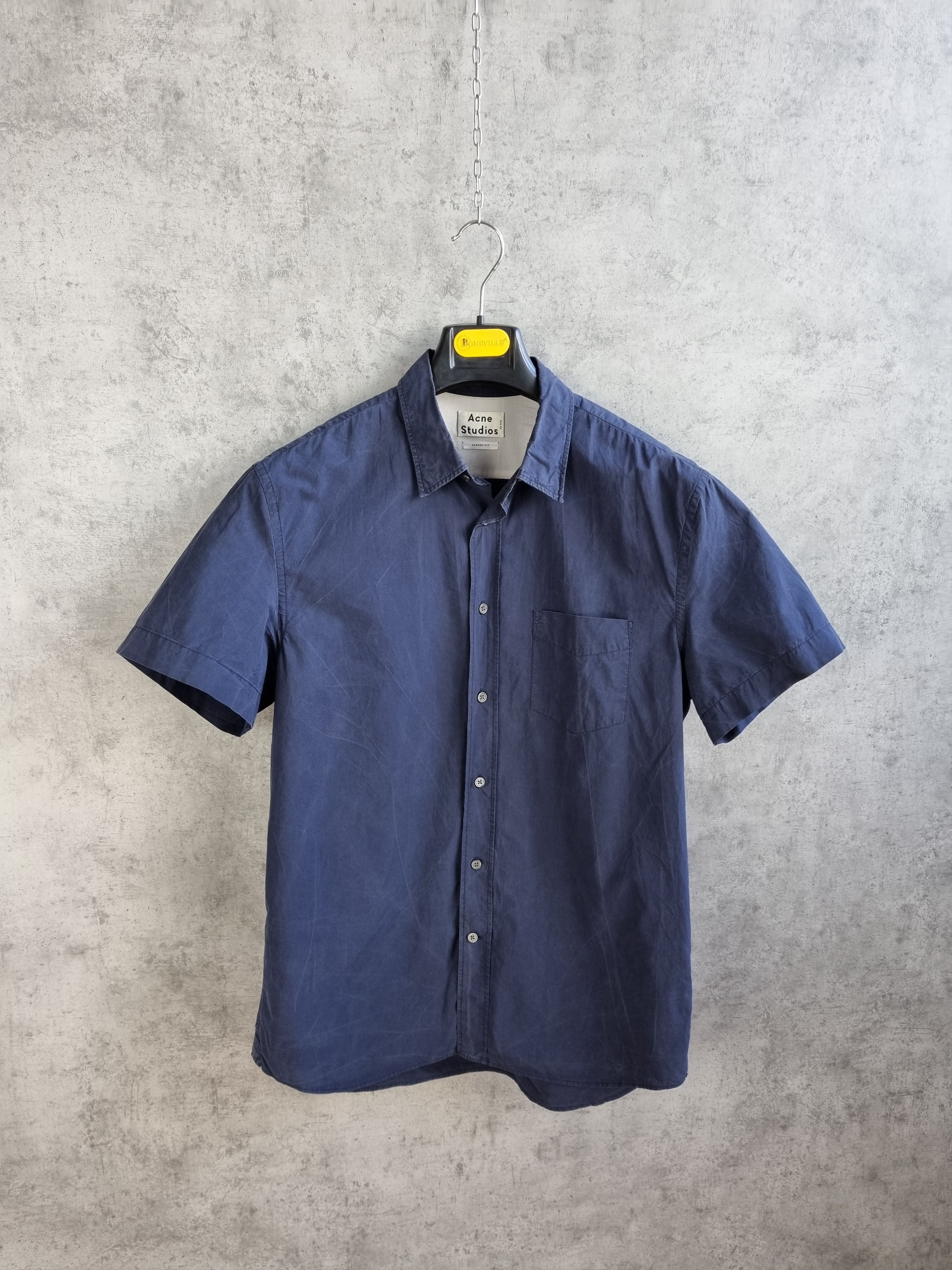 Acne Studios Acne Studios Navy Fade Classic Shirt Size US M / EU 48-50 / 2 - 3 Thumbnail