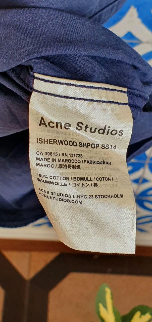 Acne Studios Acne Studios Navy Fade Classic Shirt Size US M / EU 48-50 / 2 - 13 Thumbnail