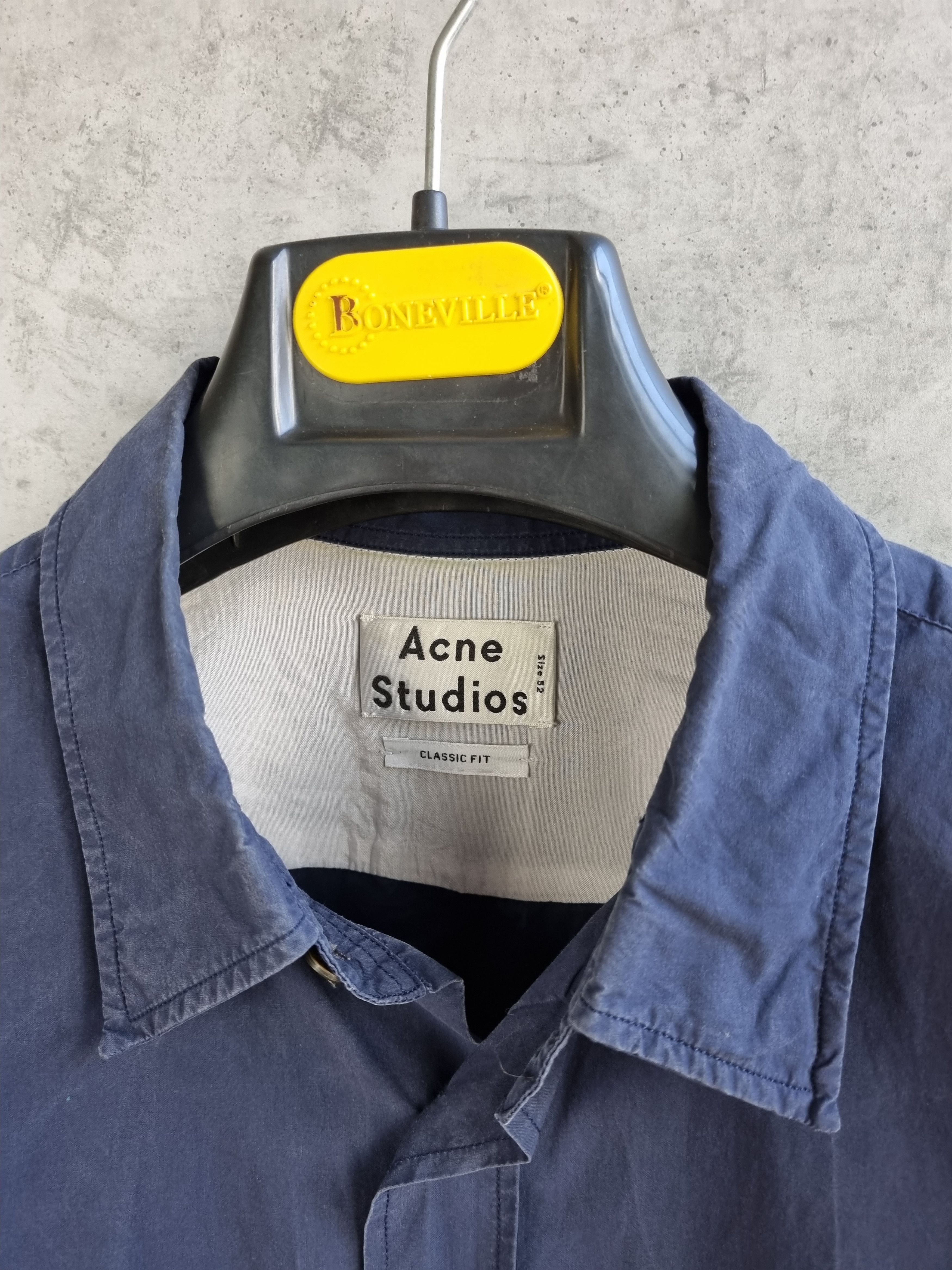 Acne Studios Acne Studios Navy Fade Classic Shirt Size US M / EU 48-50 / 2 - 11 Thumbnail