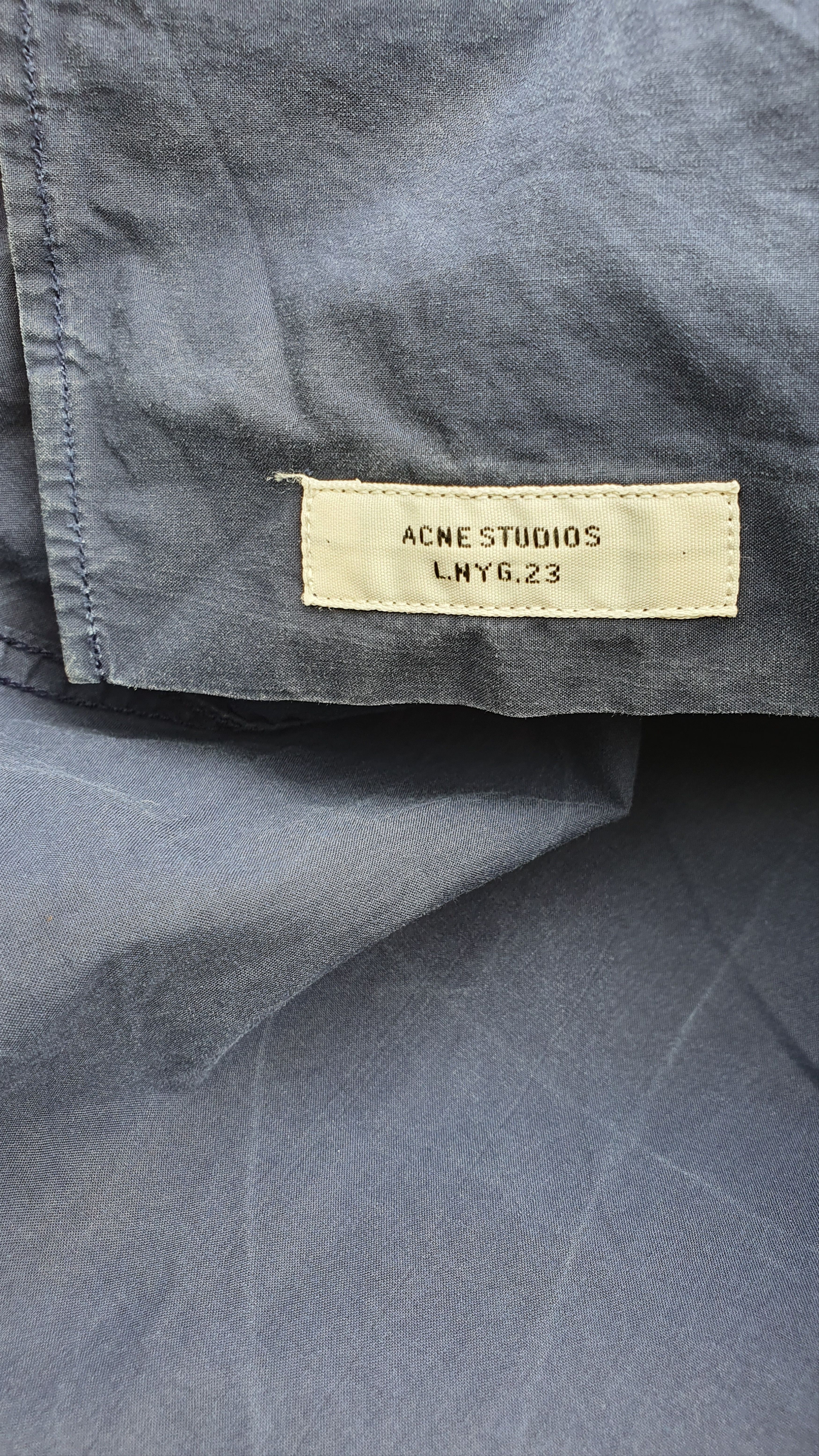 Acne Studios Acne Studios Navy Fade Classic Shirt Size US M / EU 48-50 / 2 - 14 Thumbnail