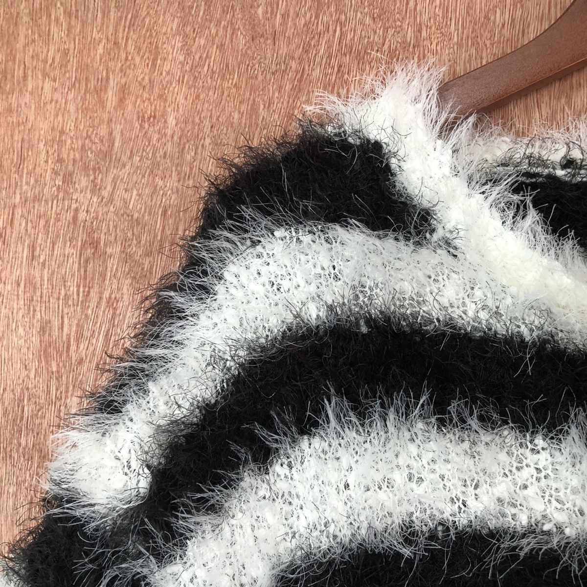 Homespun Knitwear DL Japan stripe Shaggy Fur Mohair Knitwear buang tag #6478 Size US M / EU 48-50 / 2 - 6 Thumbnail
