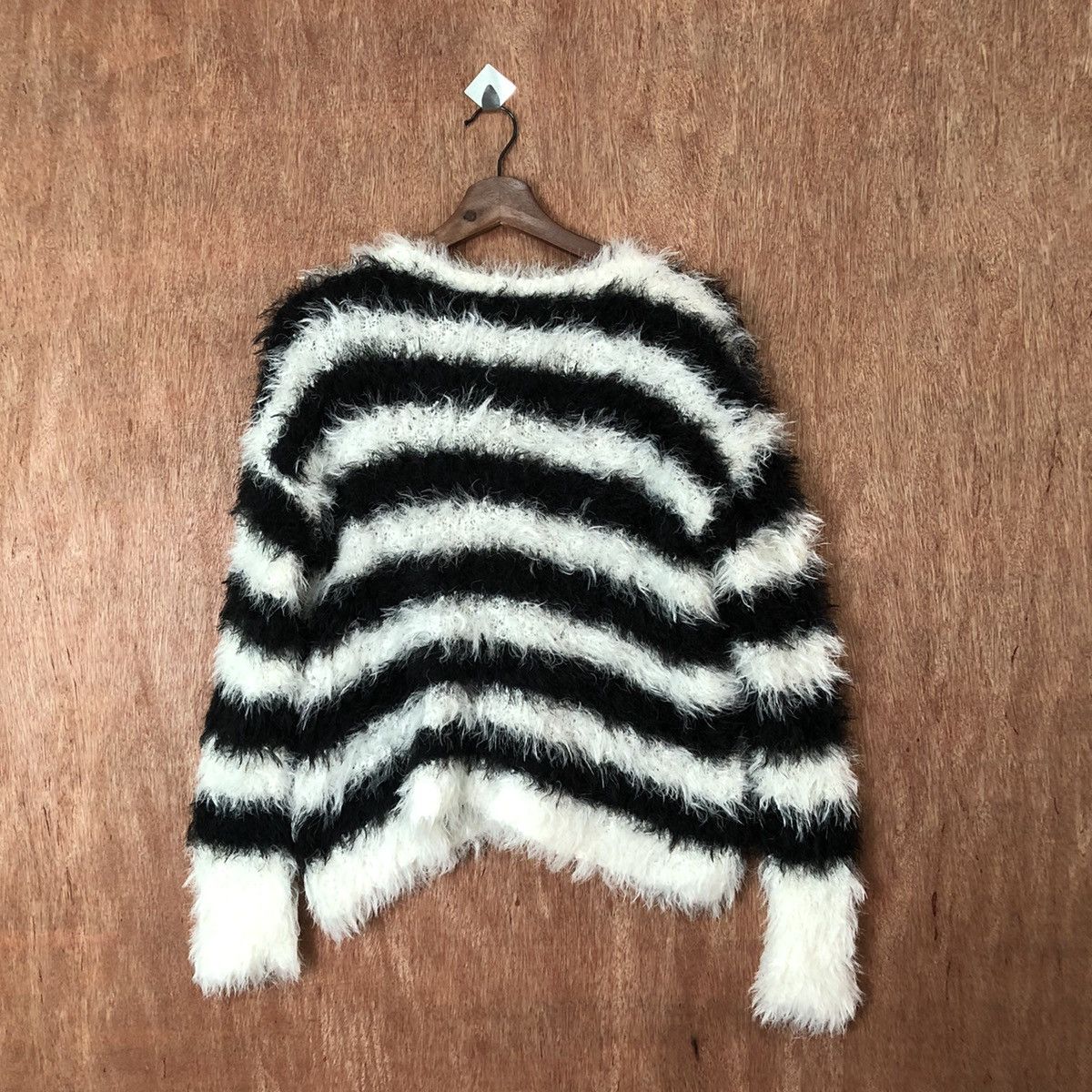Homespun Knitwear DL Japan stripe Shaggy Fur Mohair Knitwear buang tag #6478 Size US M / EU 48-50 / 2 - 8 Thumbnail