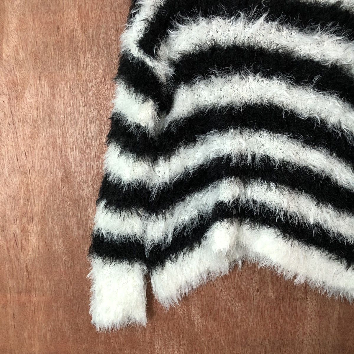 Homespun Knitwear DL Japan stripe Shaggy Fur Mohair Knitwear buang tag #6478 Size US M / EU 48-50 / 2 - 9 Thumbnail