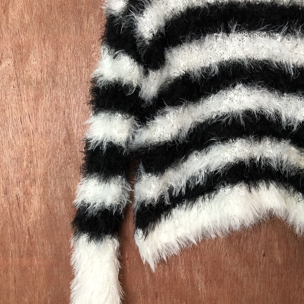 Homespun Knitwear DL Japan stripe Shaggy Fur Mohair Knitwear buang tag #6478 Size US M / EU 48-50 / 2 - 4 Thumbnail