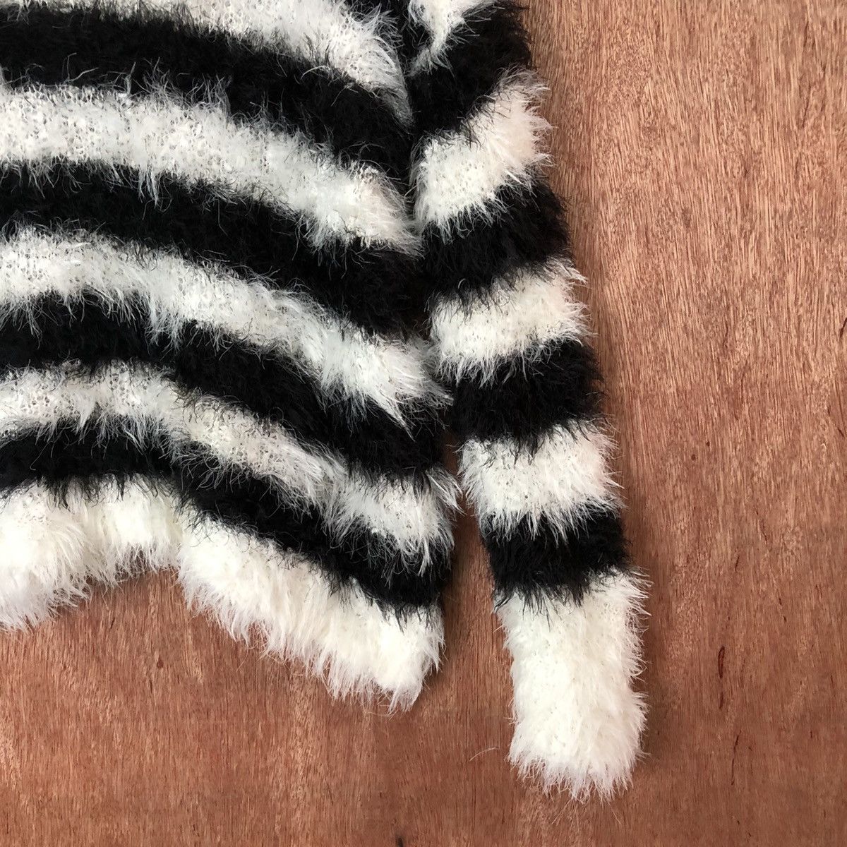 Homespun Knitwear DL Japan stripe Shaggy Fur Mohair Knitwear buang tag #6478 Size US M / EU 48-50 / 2 - 5 Thumbnail
