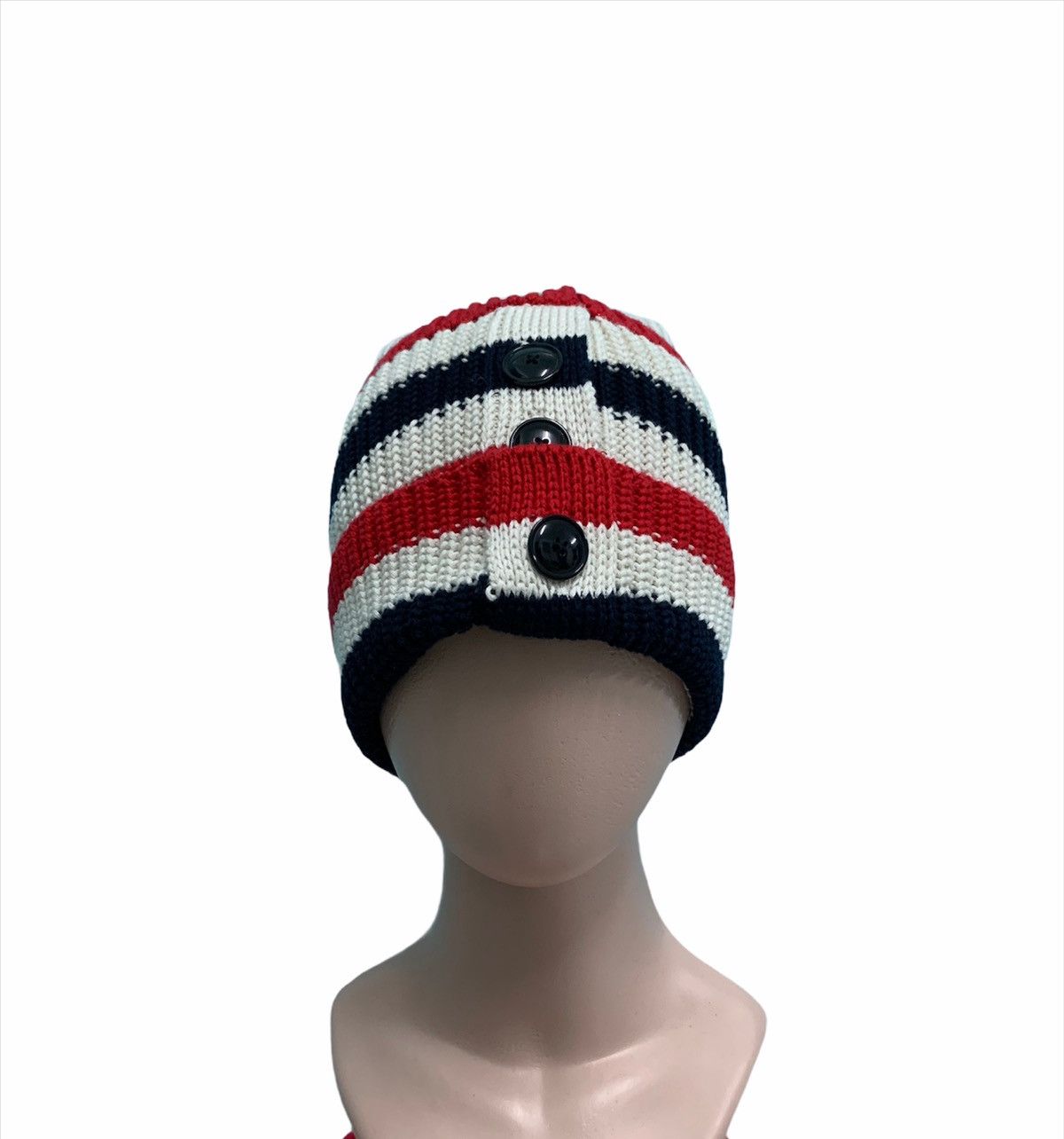 🇯🇵 Crochet Knitted Beams Multicolor Striped Beanie Cap