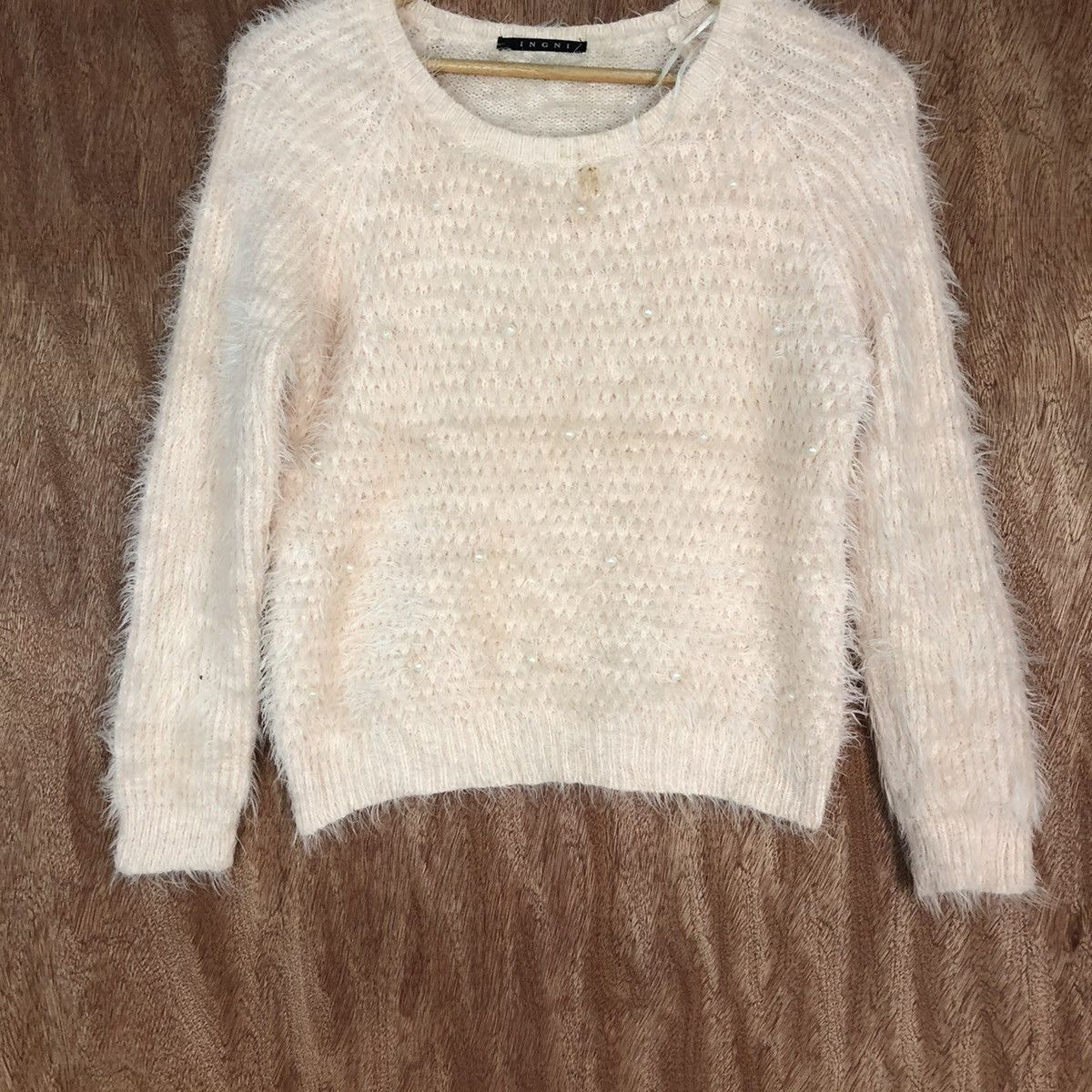 Japanese Brand IGNI Shag Shaggy Fur Mohair Knitwear #6726 Size S / US 4 / IT 40 - 3 Thumbnail