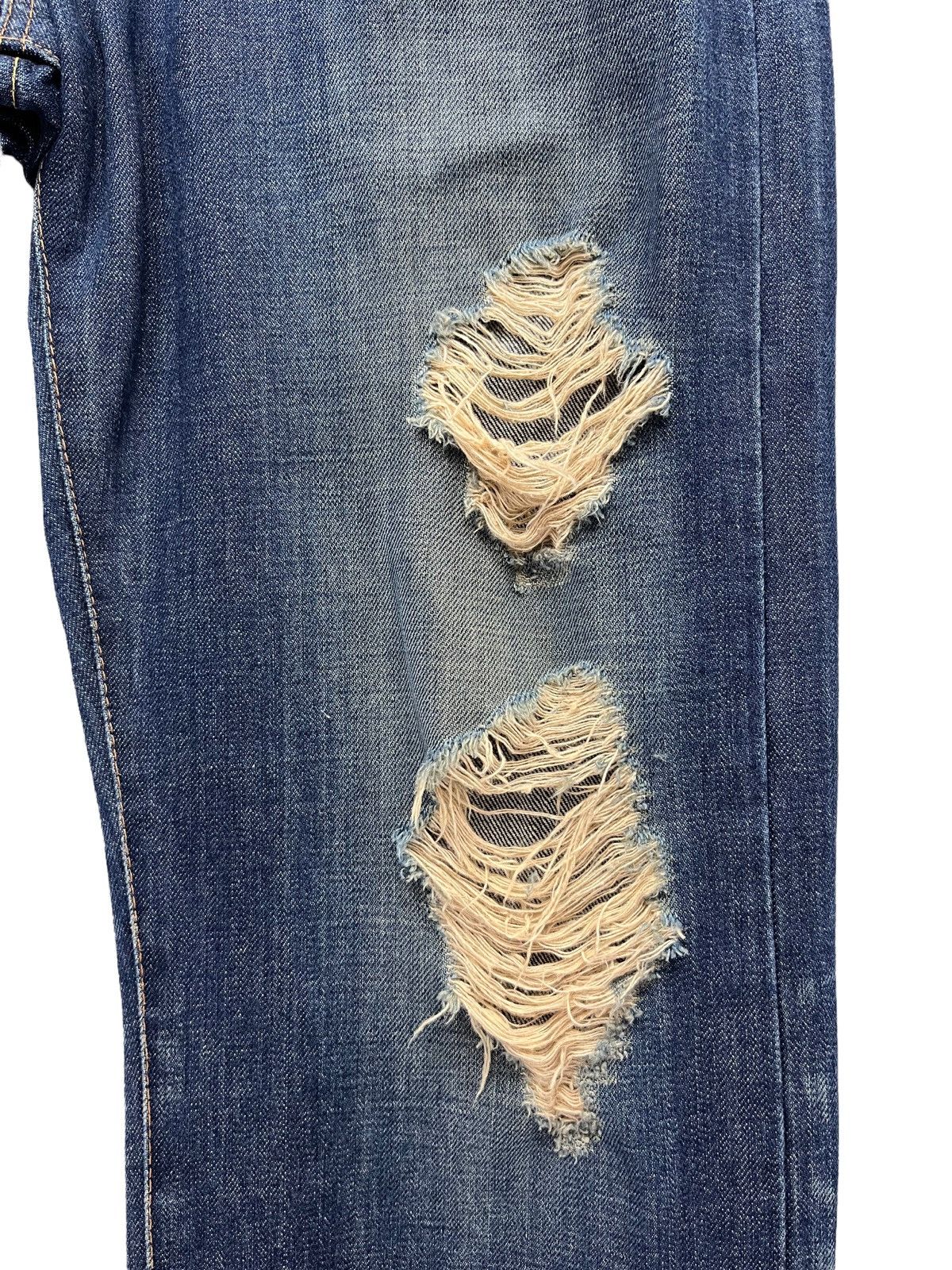 ANDSUNS 🔥DOPE🔥 ANDSUNS Peace Tokyo-Brooklyn Thrashed Denim Jeans Size US 32 / EU 48 - 6 Thumbnail