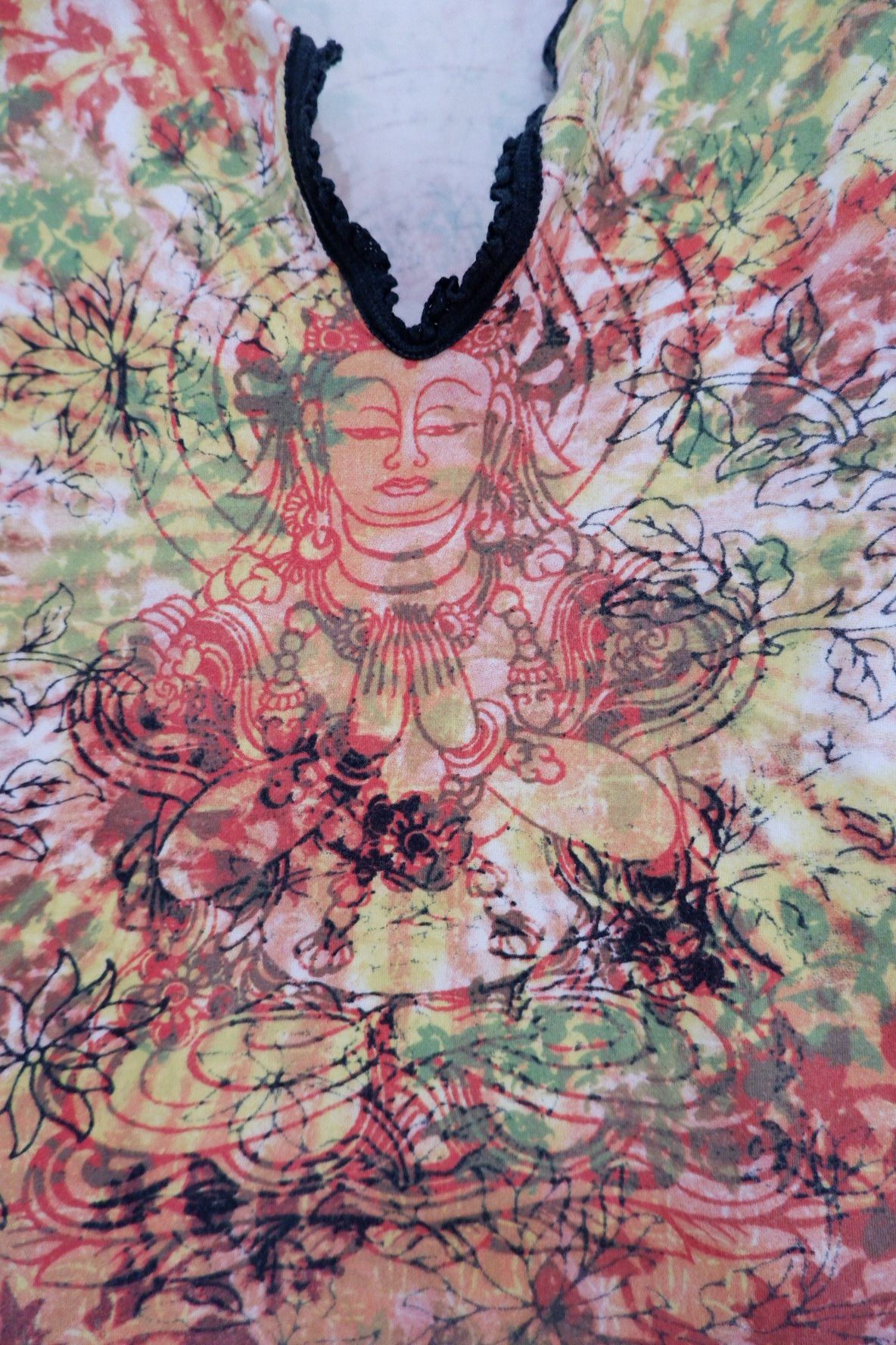 Vivienne Tam 1990s Vintage Rare Vivenne Tam Budha Printed Long Sleeve Size S / US 4 / IT 40 - 4 Thumbnail