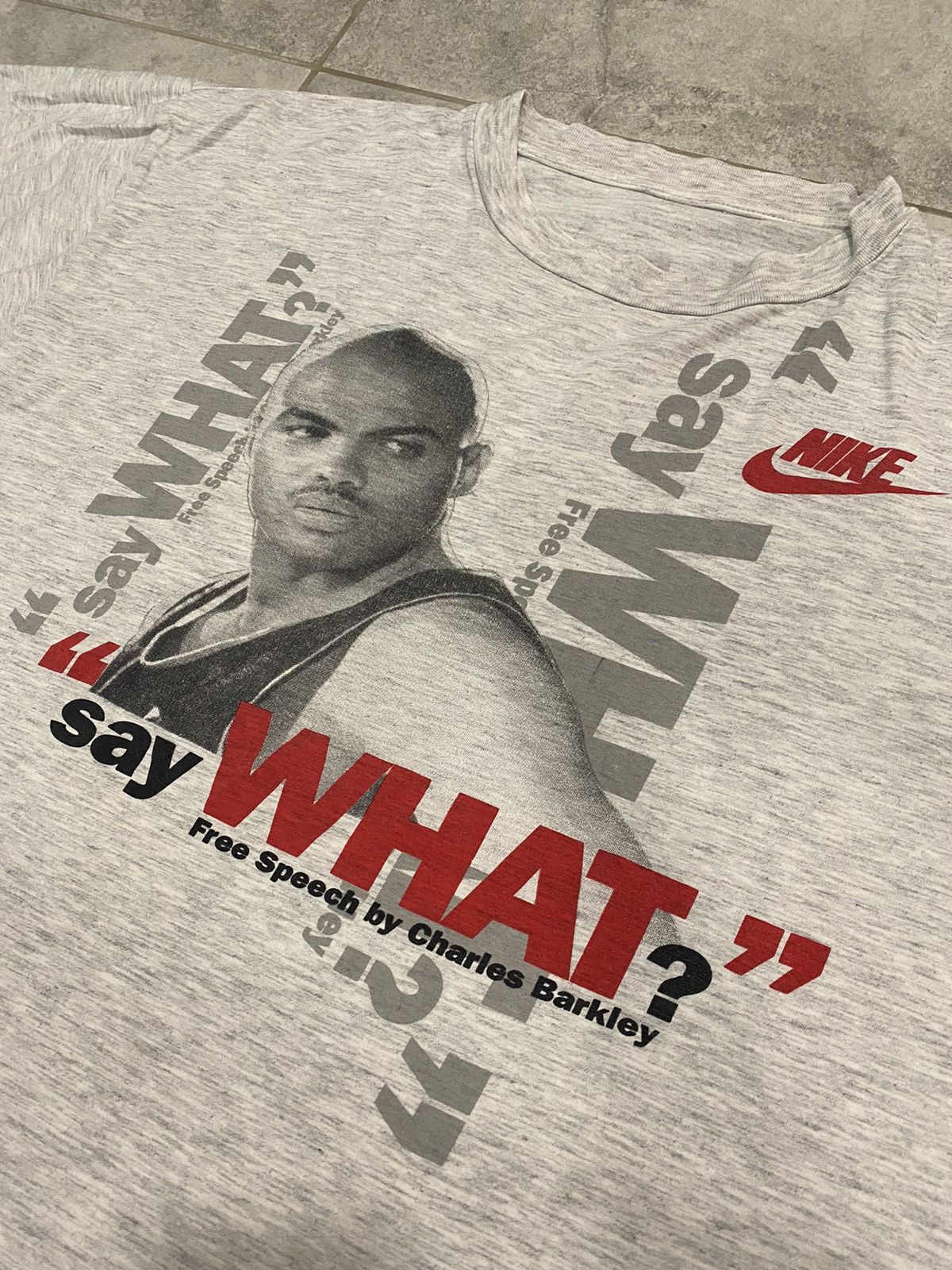 Nike × Vintage Charles Barkley Nike vintage T-shirt Say What Speech 90s Size US L / EU 52-54 / 3 - 2 Thumbnail