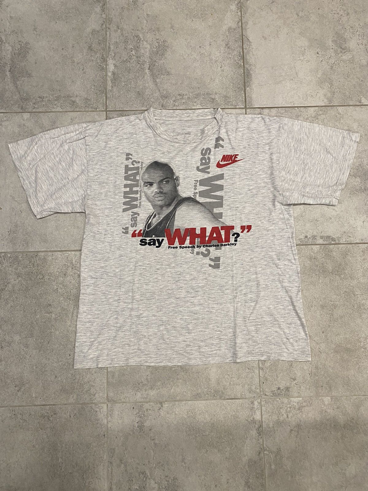 Nike × Vintage Charles Barkley Nike vintage T-shirt Say What Speech 90s Size US L / EU 52-54 / 3 - 1 Thumbnail