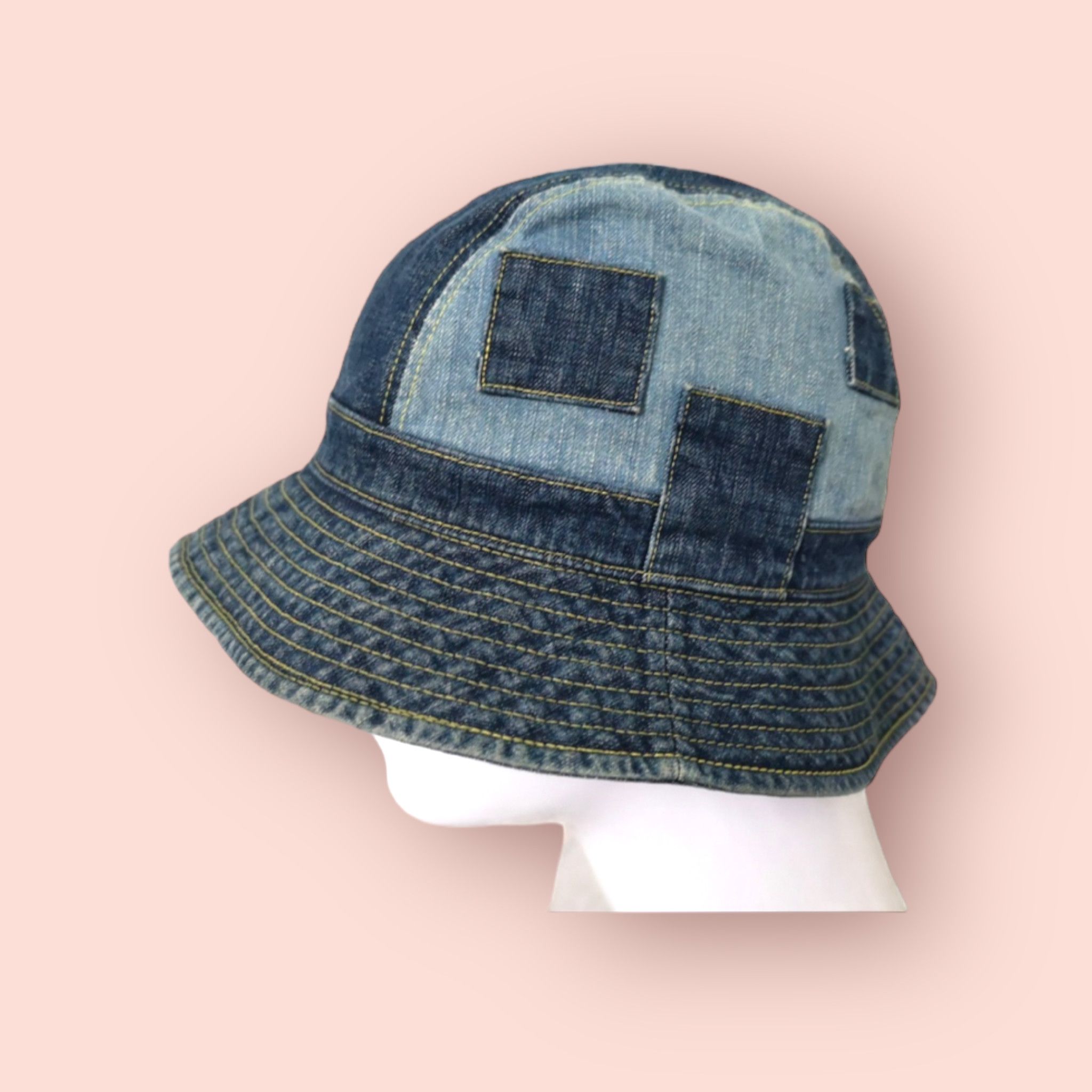 Japanese Brand × Swagger SWAGGER PATCHWORK DENIM HAT Size ONE SIZE - 11 Thumbnail