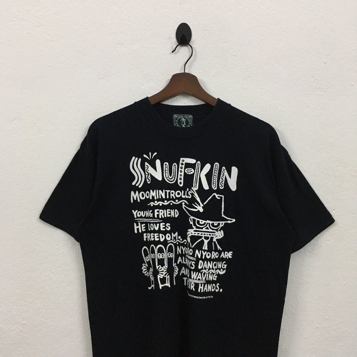 Cartoon Network Rare Vintage 1990 Snufkin Moomintrolls Big Printed Tshirt Size US M / EU 48-50 / 2 - 8 Thumbnail