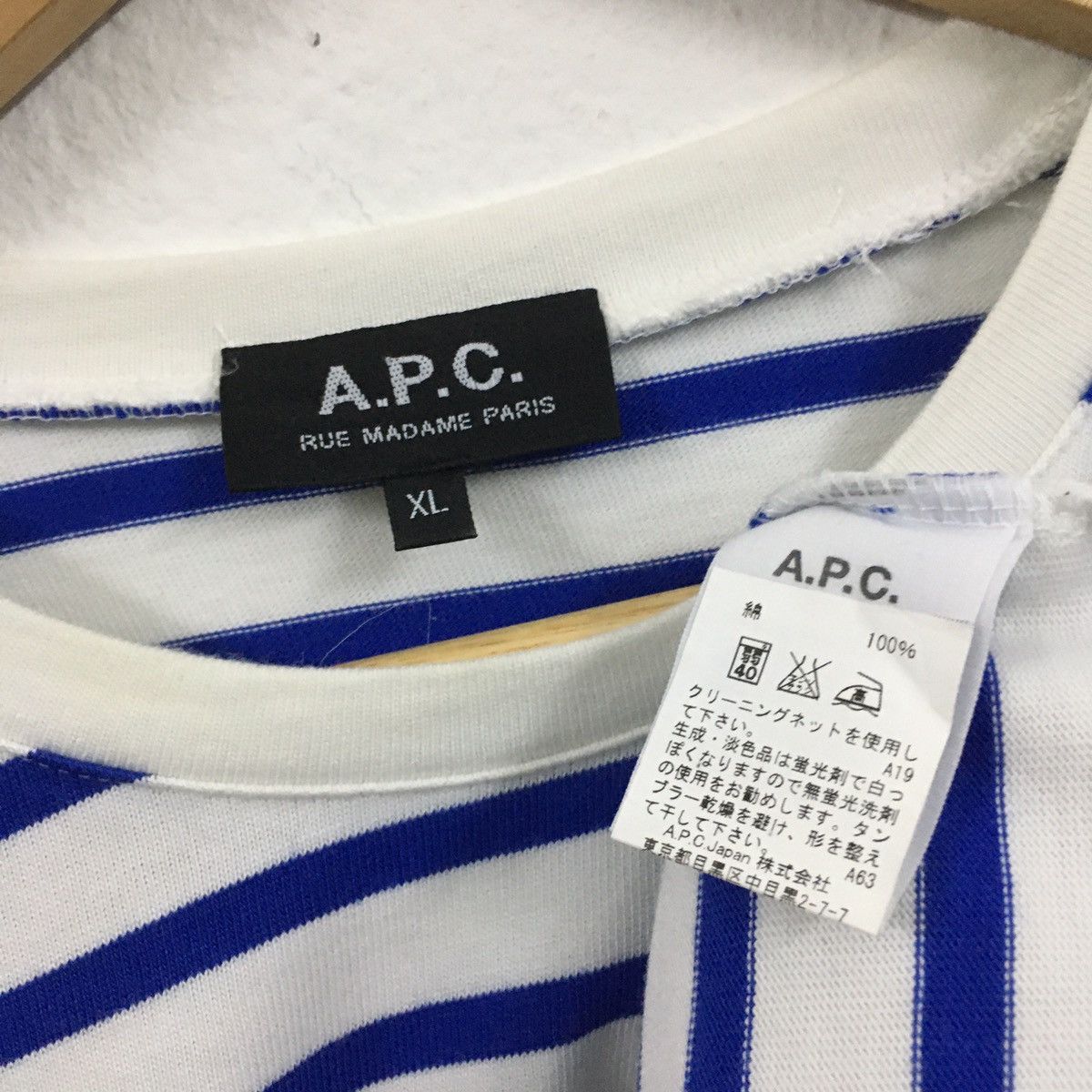 A.P.C. Rare A.P.C Rue Madame Paris Stripe Long Sleeve Tshirt Size US M / EU 48-50 / 2 - 2 Thumbnail