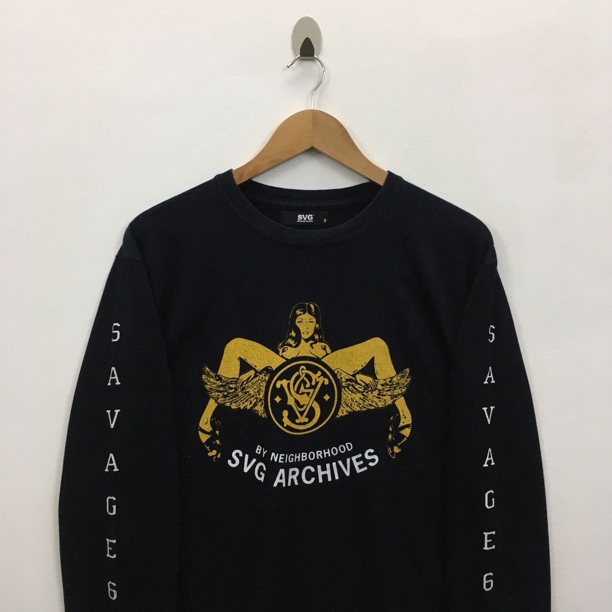 Japanese Brand Rare NEIGHBORHOOD SVG ARCHIVES Savage 69 Long Sleeve Tshirt Size US M / EU 48-50 / 2 - 6 Thumbnail