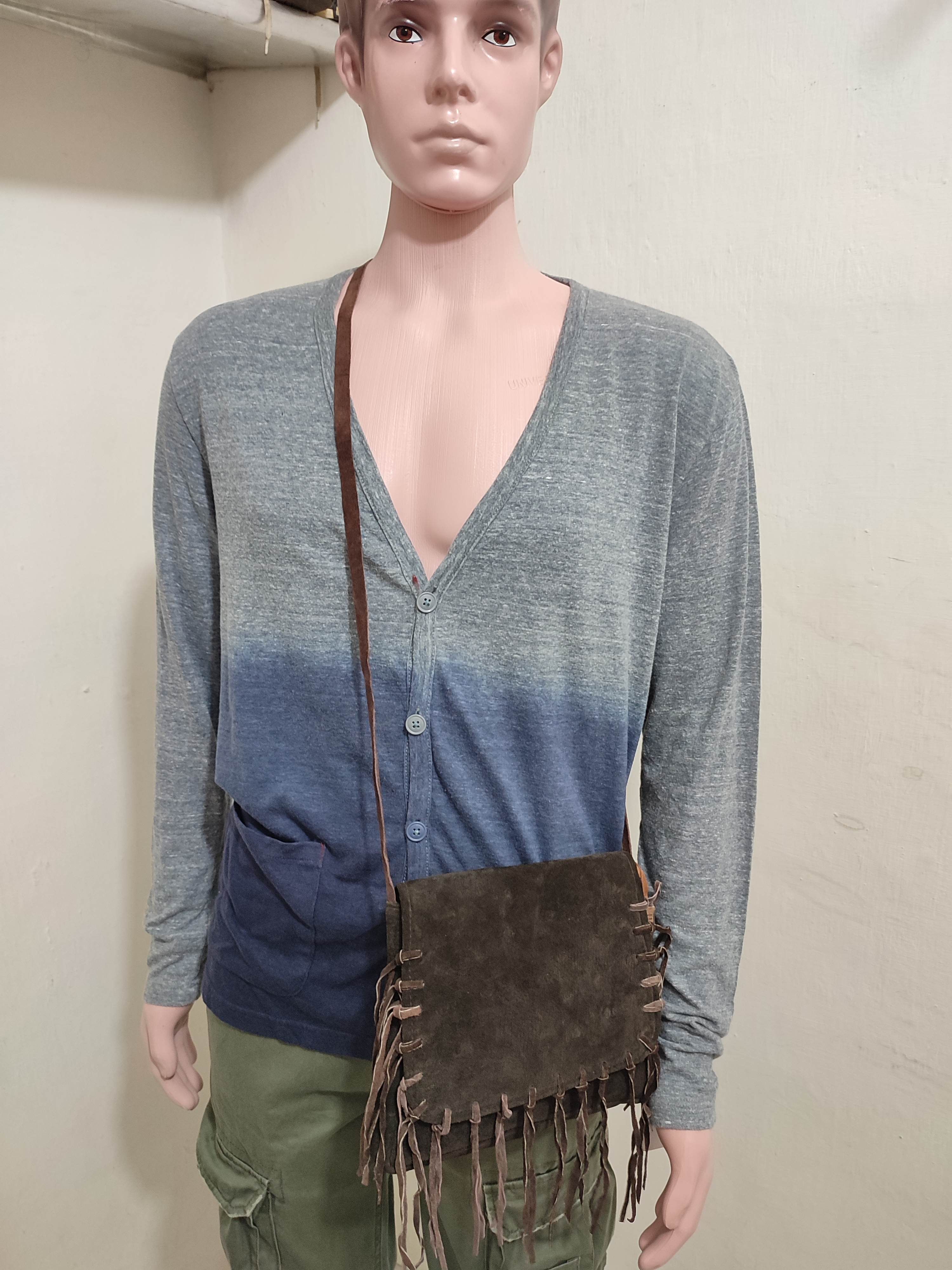 Leather Fringe Suede Crossbody / Sling bag Cowboy Size ONE SIZE - 2 Thumbnail