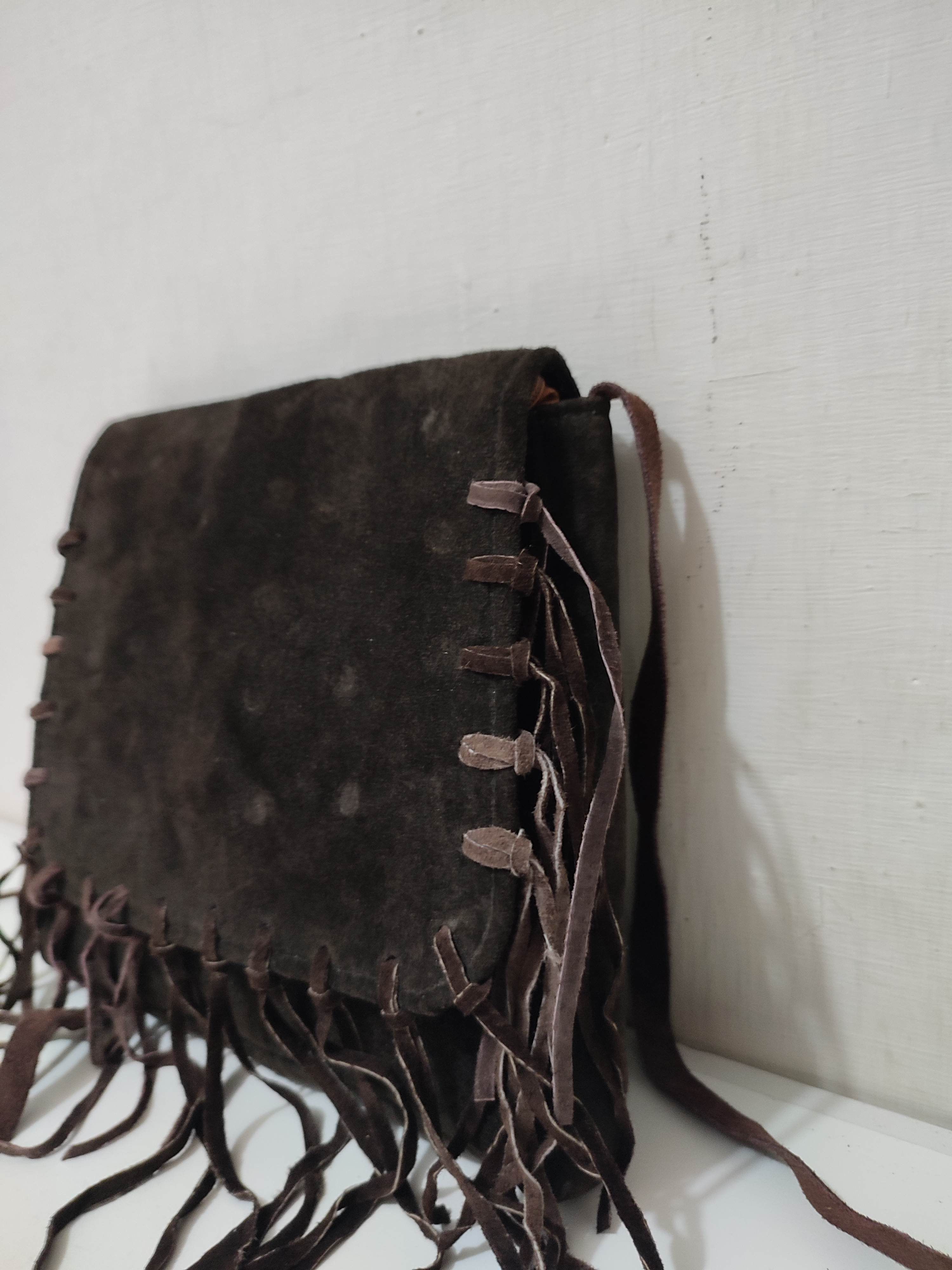 Leather Fringe Suede Crossbody / Sling bag Cowboy Size ONE SIZE - 7 Thumbnail
