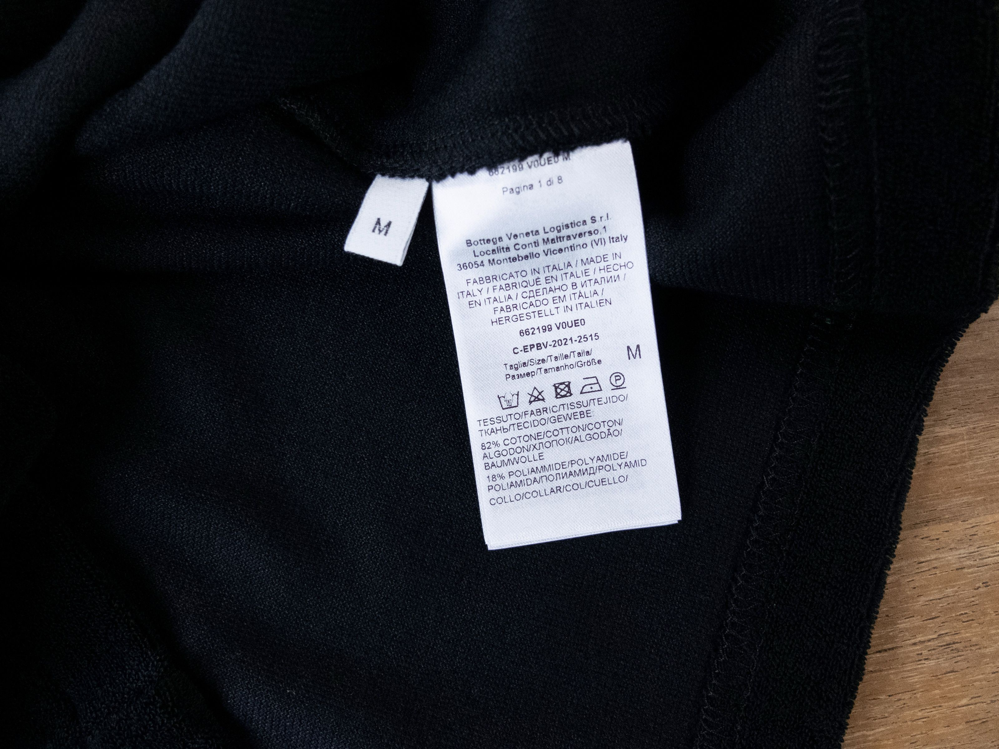 Bottega Veneta BOTTEGA VENETA black towelling terrycloth t-shirt Medium NWT Size M / US 6-8 / IT 42-44 - 6 Thumbnail