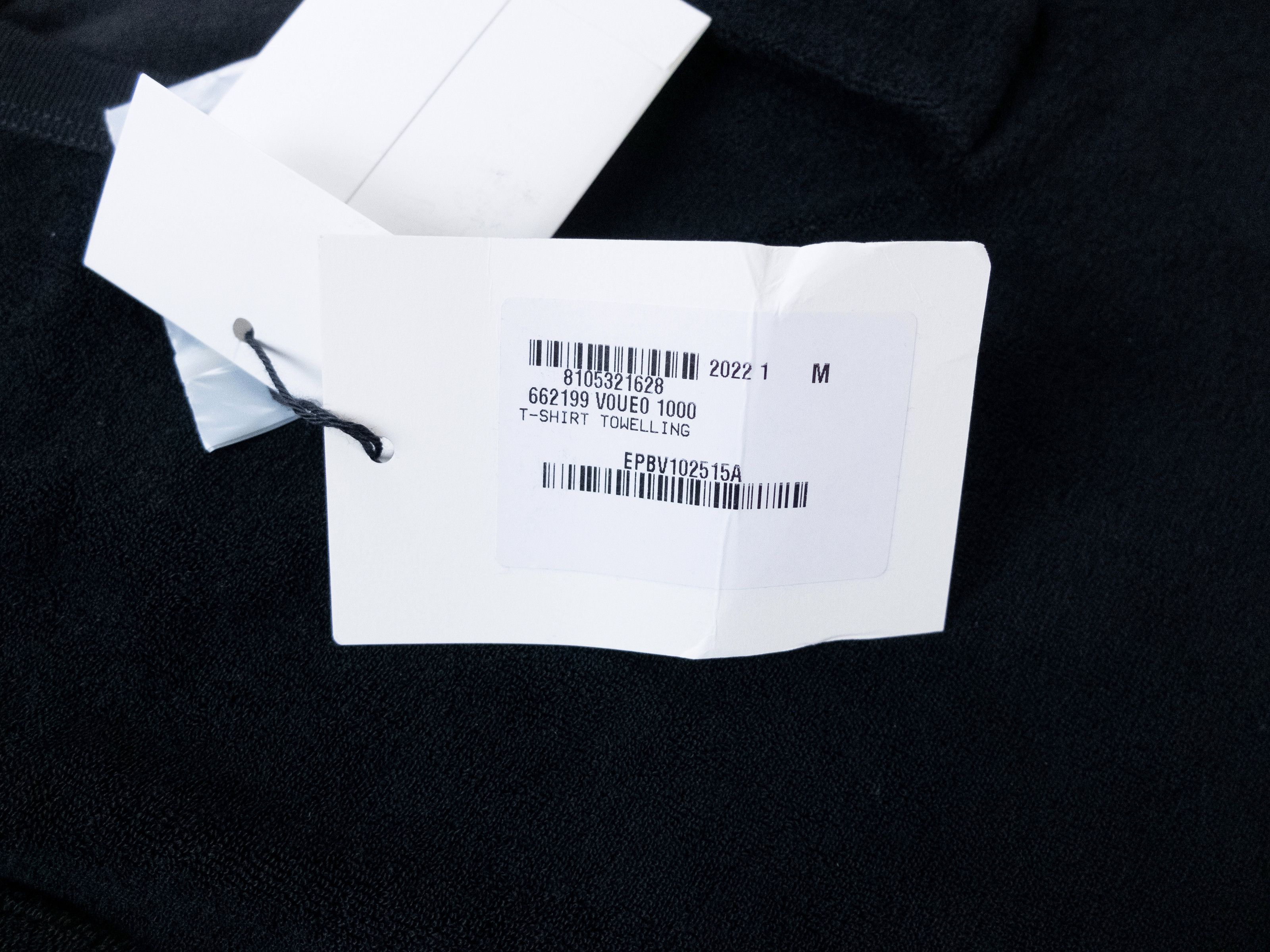 Bottega Veneta BOTTEGA VENETA black towelling terrycloth t-shirt Medium NWT Size M / US 6-8 / IT 42-44 - 5 Thumbnail