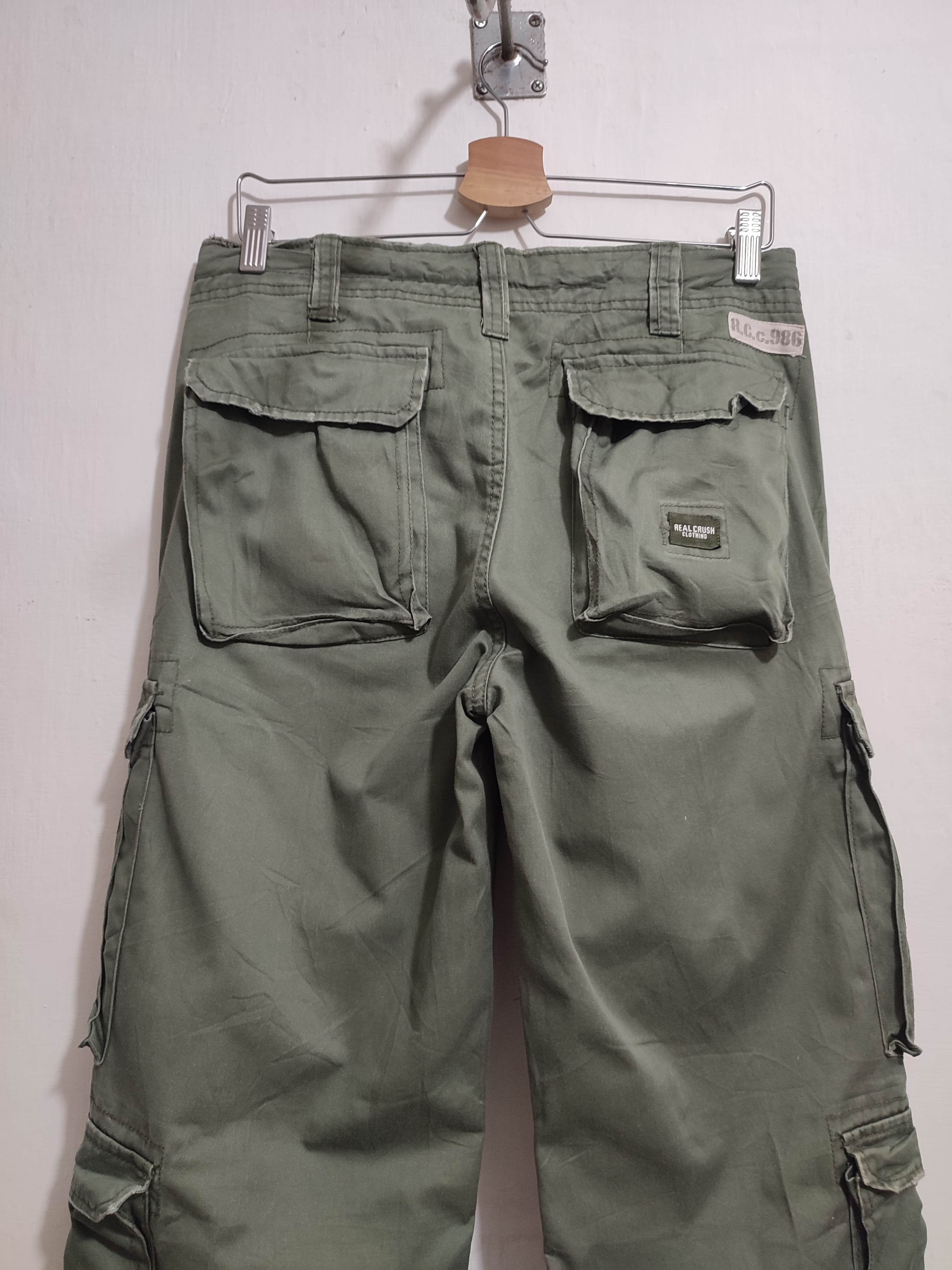 Japanese Brand 🔥Real Crush Japan Olive Multipocket Cargo Tactical Pants Size US 31 - 10 Thumbnail