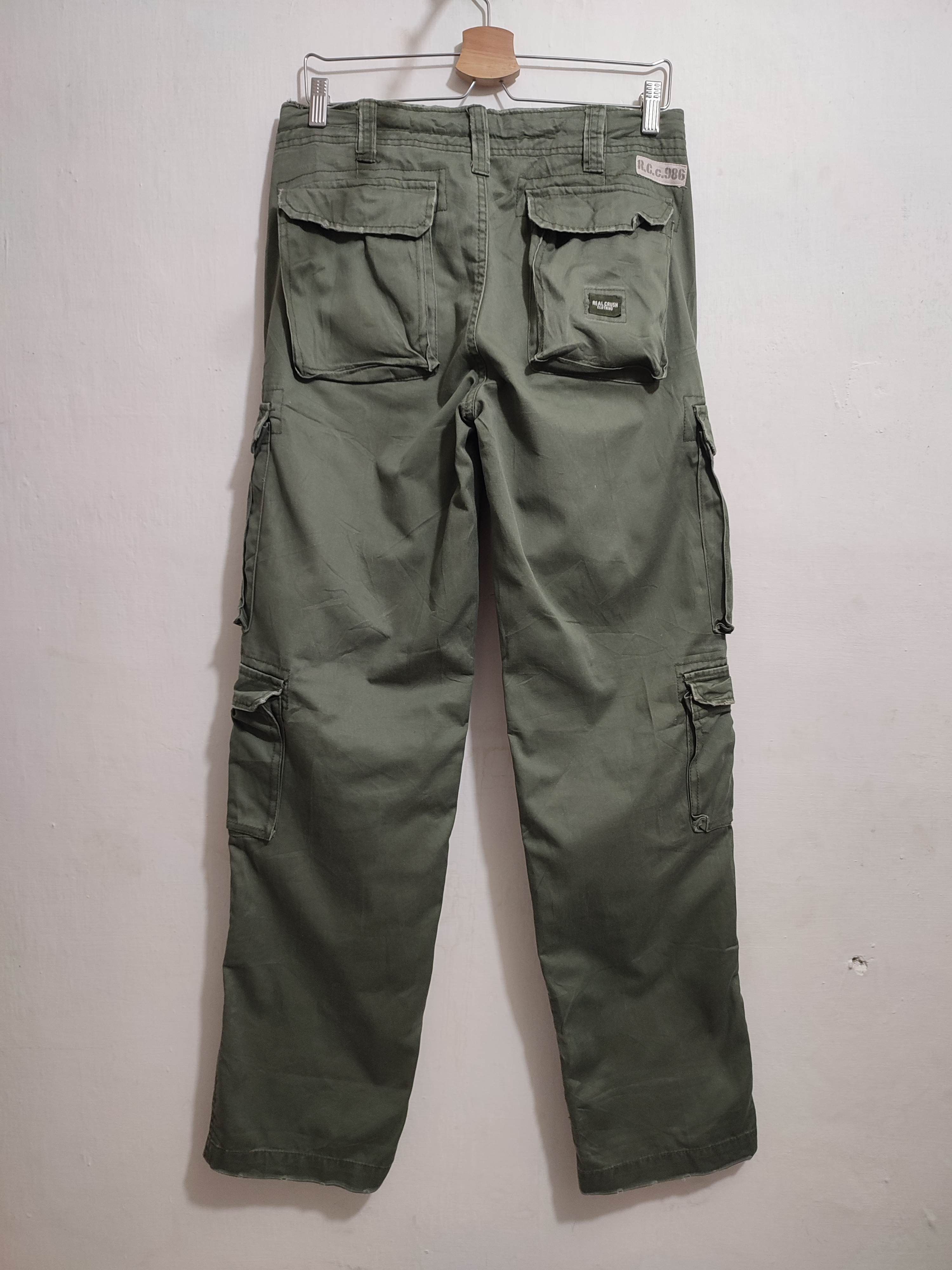 Japanese Brand 🔥Real Crush Japan Olive Multipocket Cargo Tactical Pants Size US 31 - 9 Thumbnail