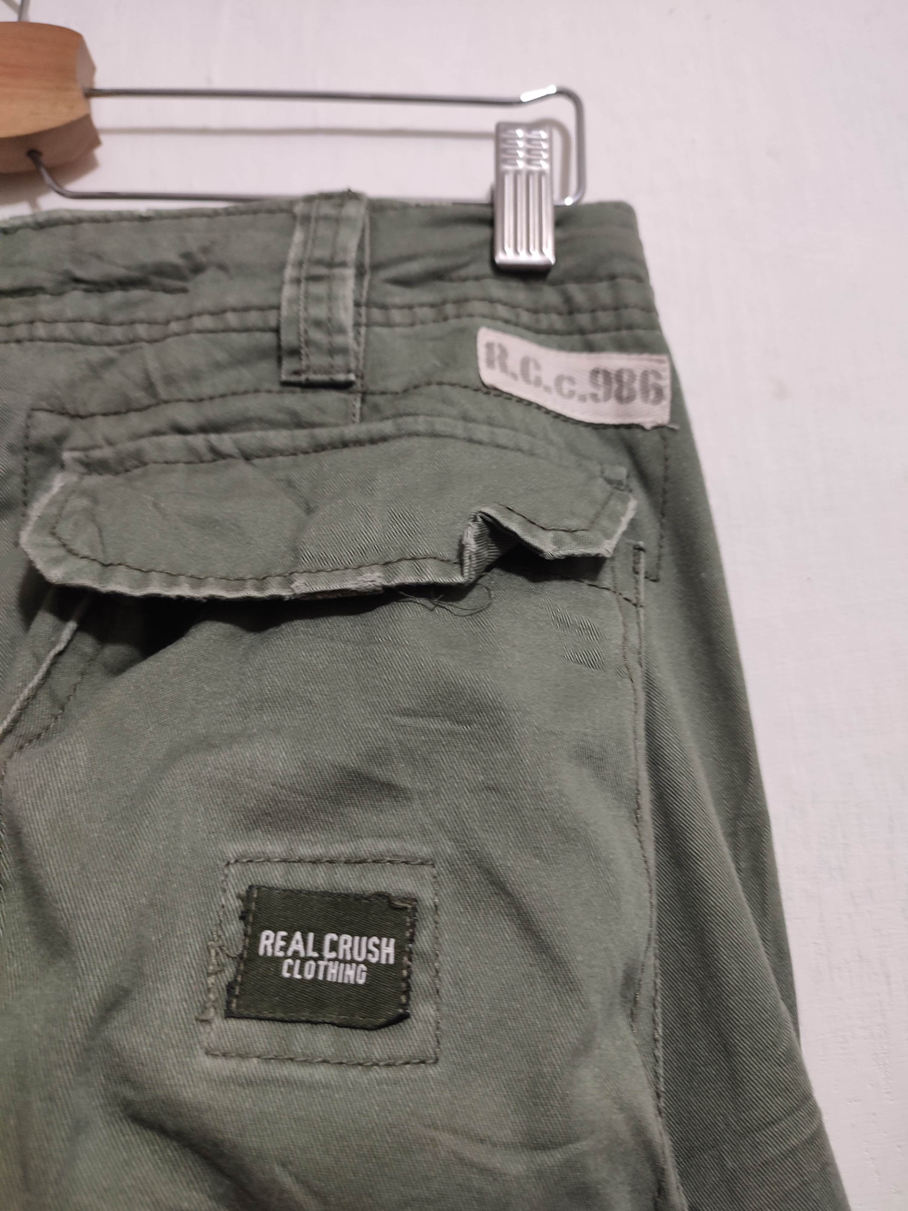 Japanese Brand 🔥Real Crush Japan Olive Multipocket Cargo Tactical Pants Size US 31 - 12 Thumbnail