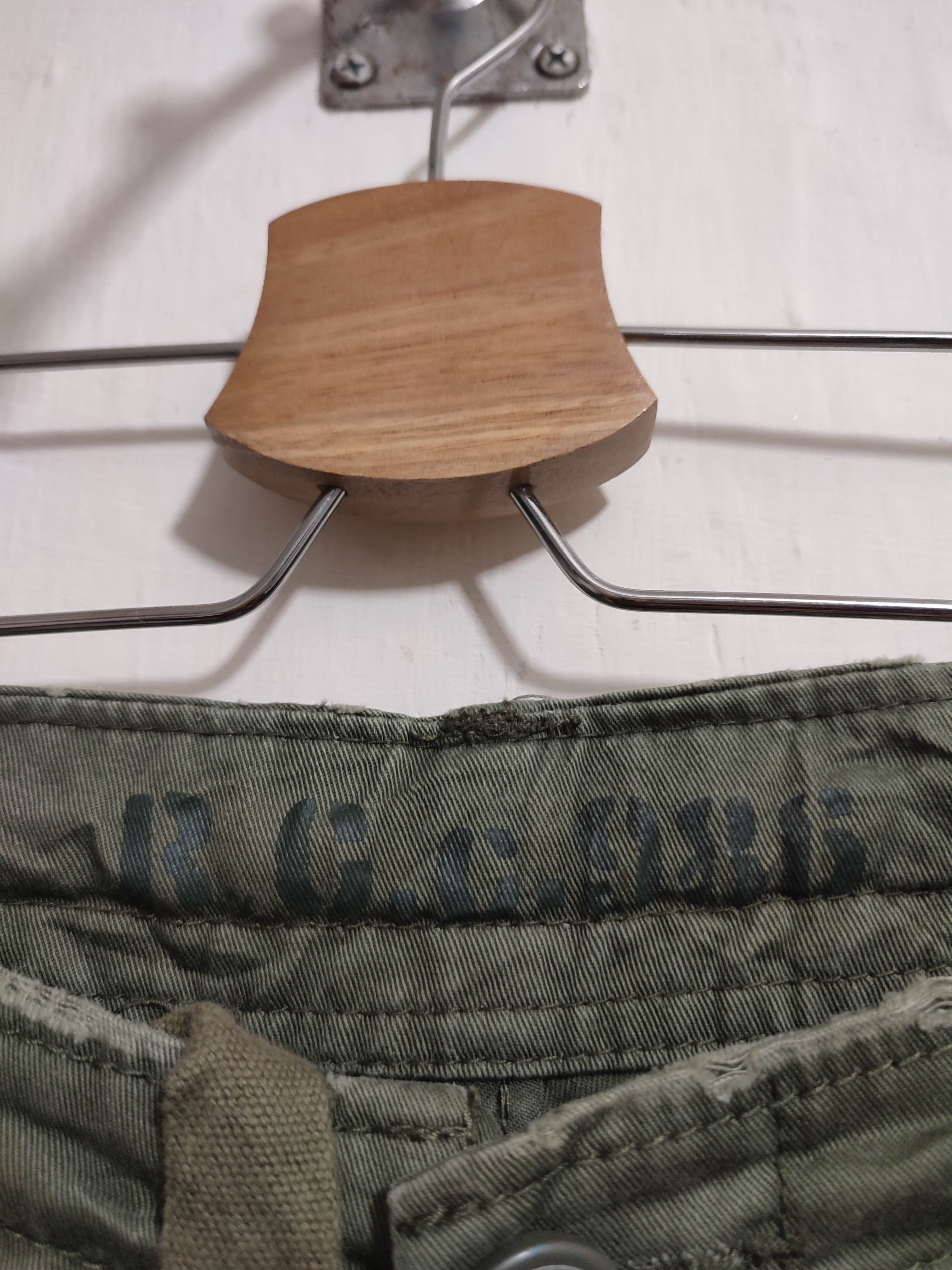 Japanese Brand 🔥Real Crush Japan Olive Multipocket Cargo Tactical Pants Size US 31 - 8 Thumbnail