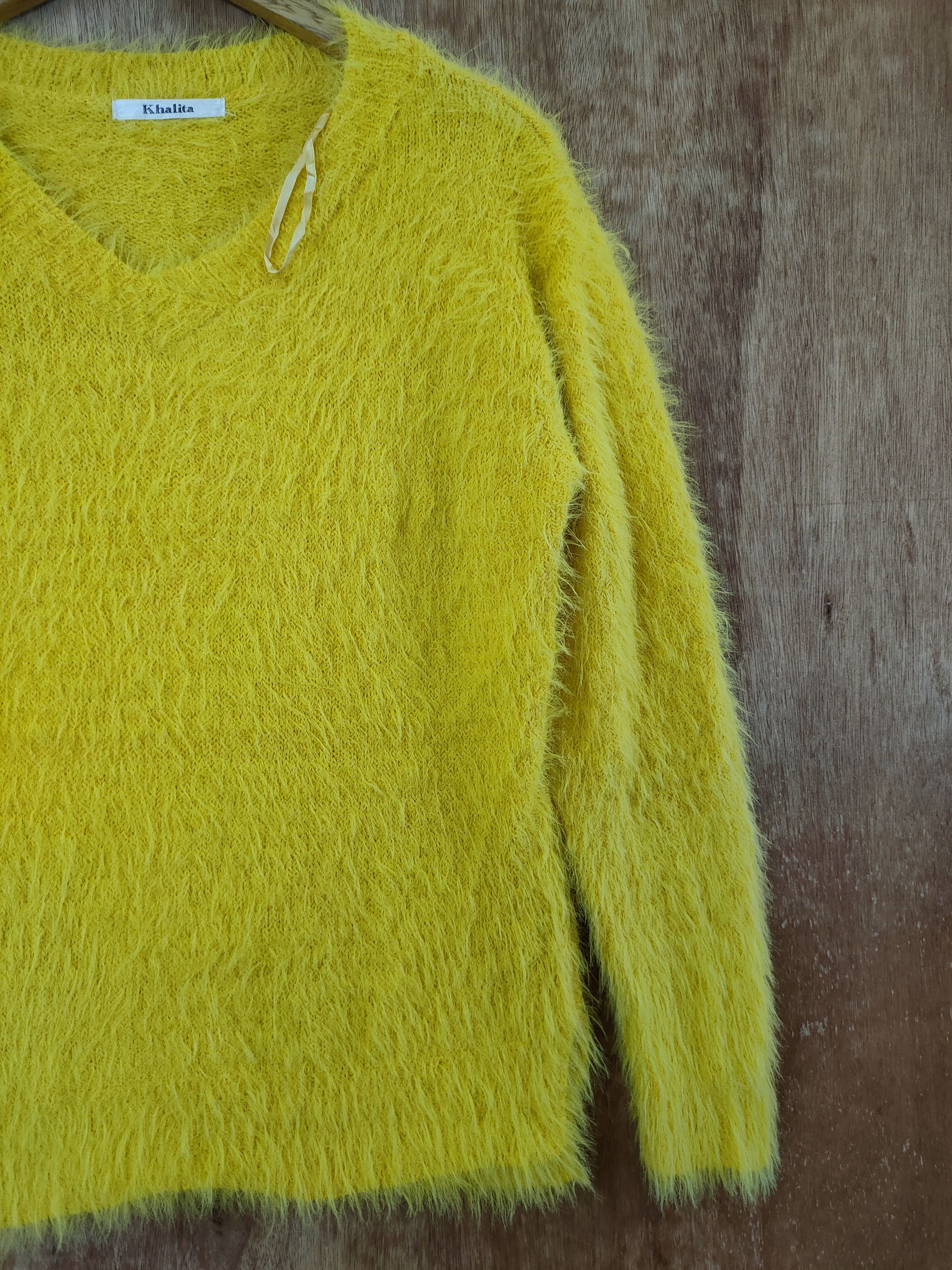 Japanese Brand D Khalita soft fur mohair shaggy knitwear japan #46-513 Size M / US 6-8 / IT 42-44 - 3 Thumbnail