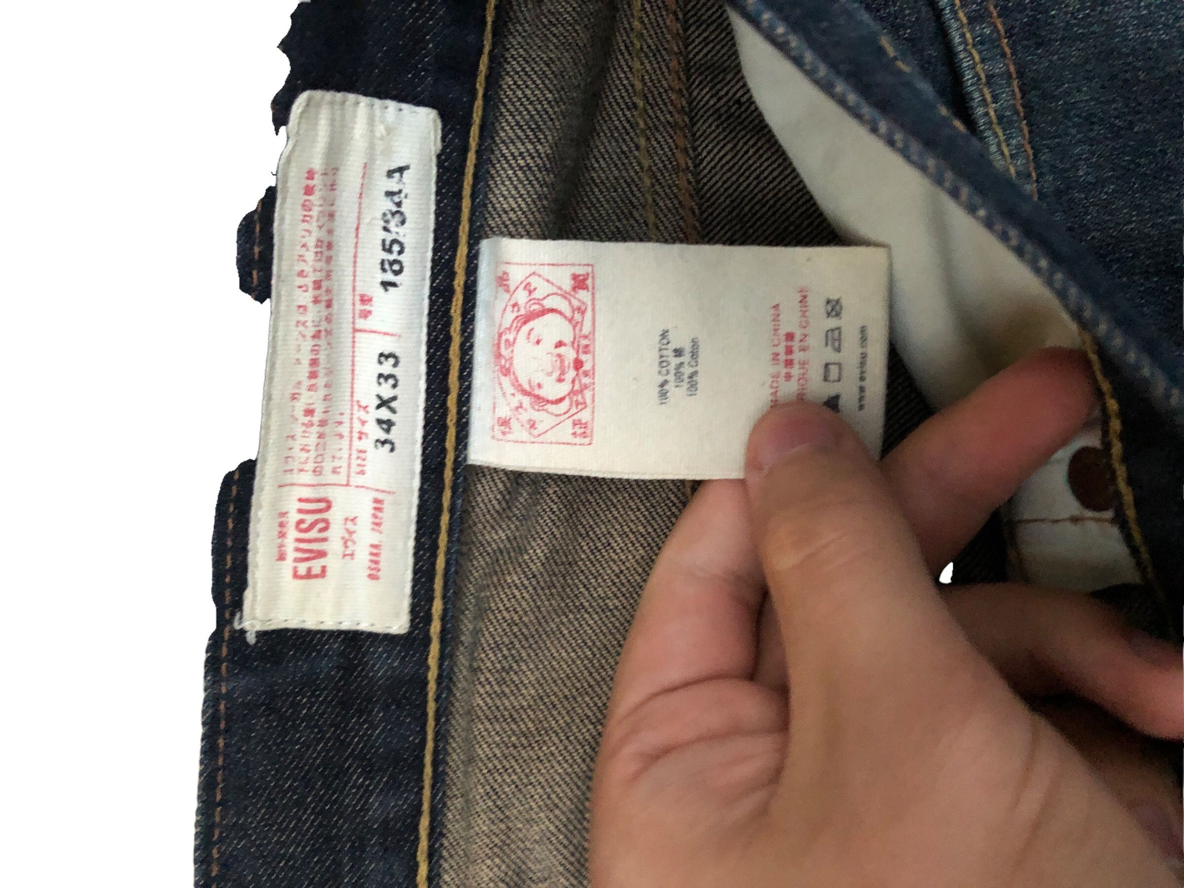 Japanese Brand × Vintage RARE Evisu Embroidered Jeans Size 34 Blue BIG LOGO Size US 34 / EU 50 - 5 Thumbnail