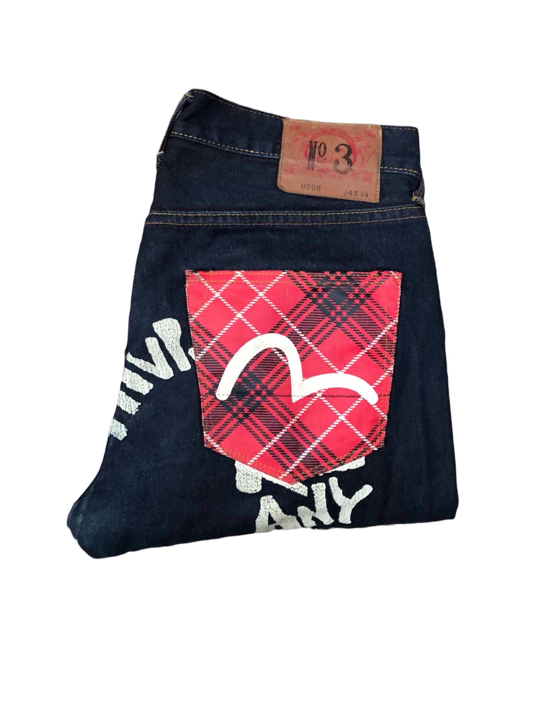 Japanese Brand × Vintage RARE Evisu Embroidered Jeans Size 34 Blue BIG LOGO Size US 34 / EU 50 - 2 Thumbnail