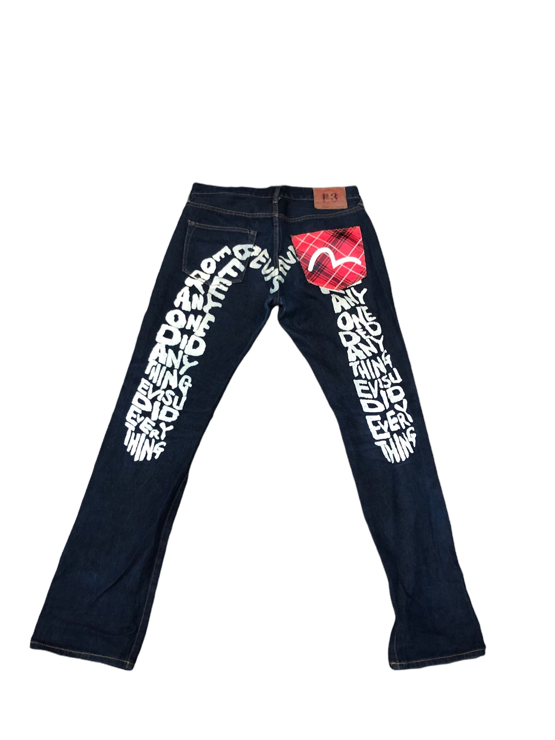 Japanese Brand × Vintage RARE Evisu Embroidered Jeans Size 34 Blue BIG LOGO Size US 34 / EU 50 - 12 Thumbnail