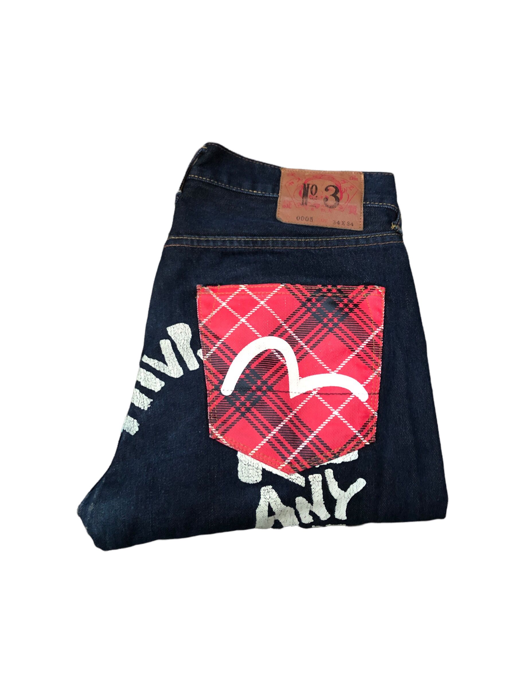 Japanese Brand × Vintage RARE Evisu Embroidered Jeans Size 34 Blue BIG LOGO Size US 34 / EU 50 - 9 Thumbnail