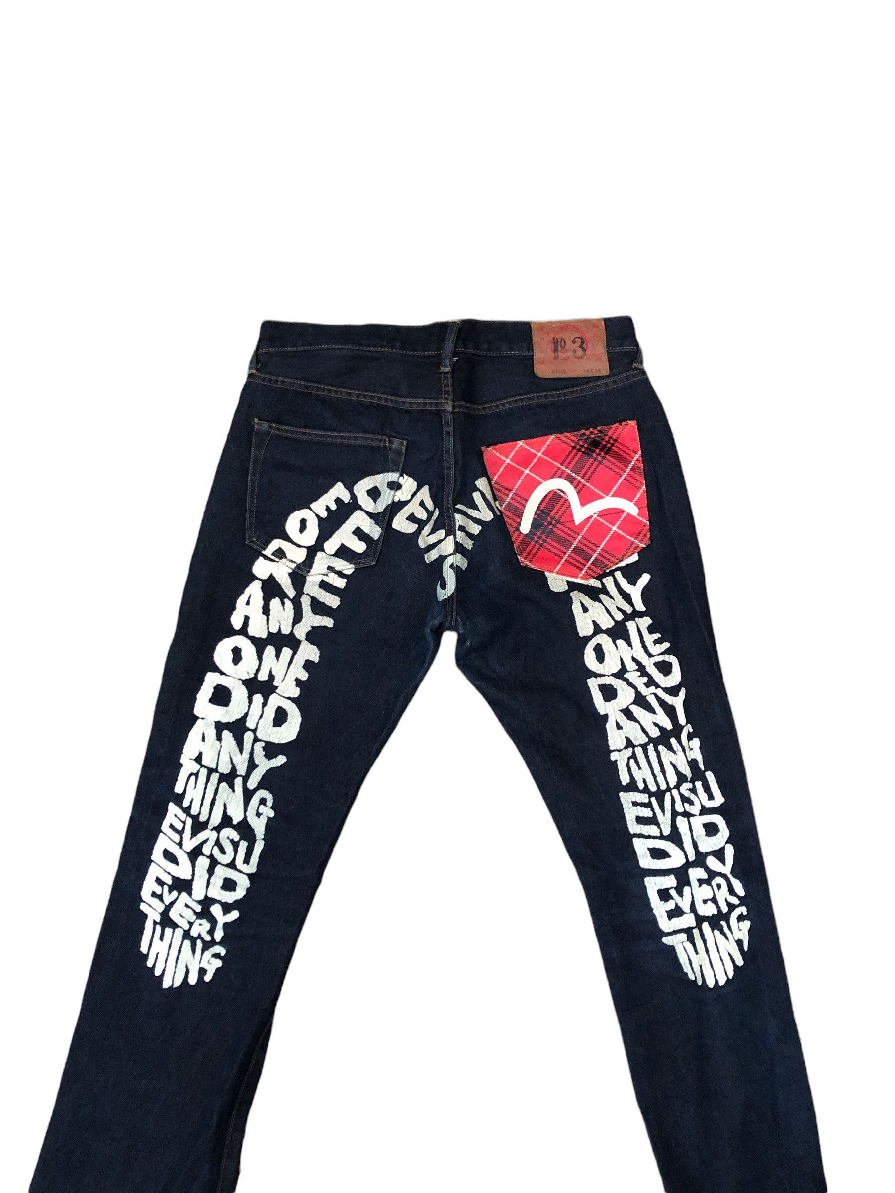Japanese Brand × Vintage RARE Evisu Embroidered Jeans Size 34 Blue BIG LOGO Size US 34 / EU 50 - 13 Thumbnail