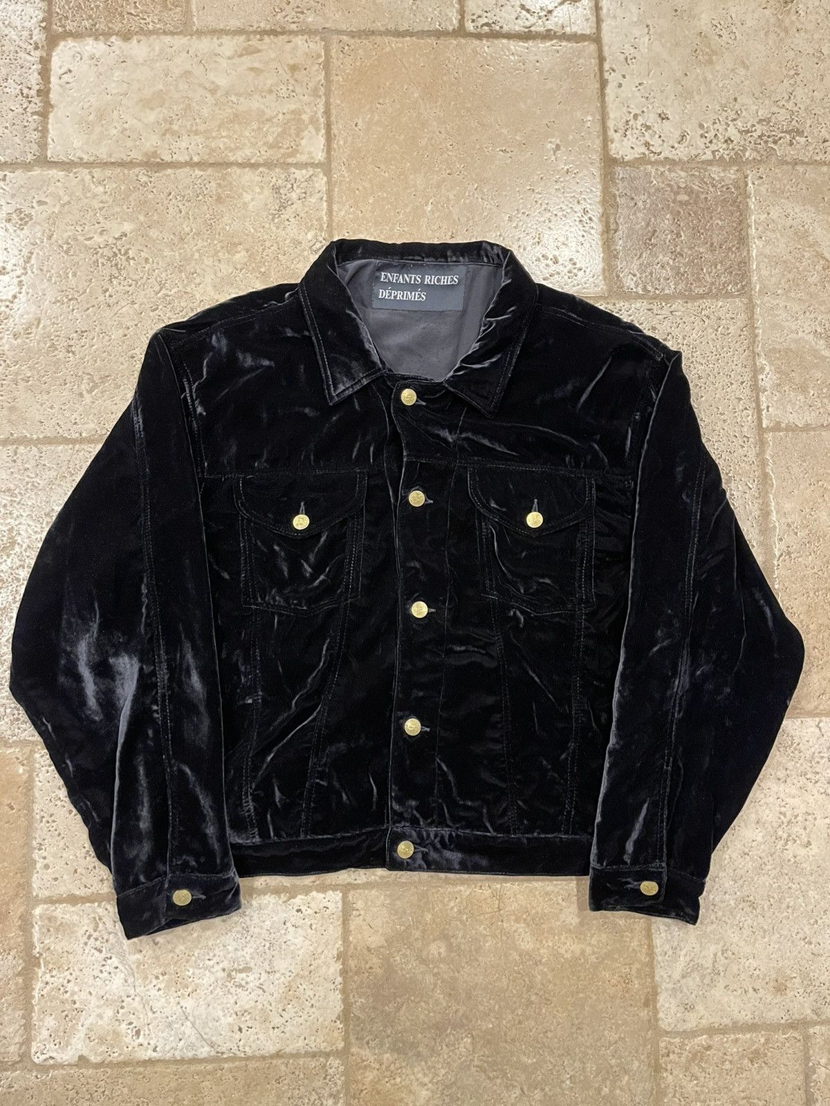 Enfants Riches Deprimes Enfants Riches Deprimes Black Velvet Trucker Jacket Size US XL / EU 56 / 4 - 16 Thumbnail