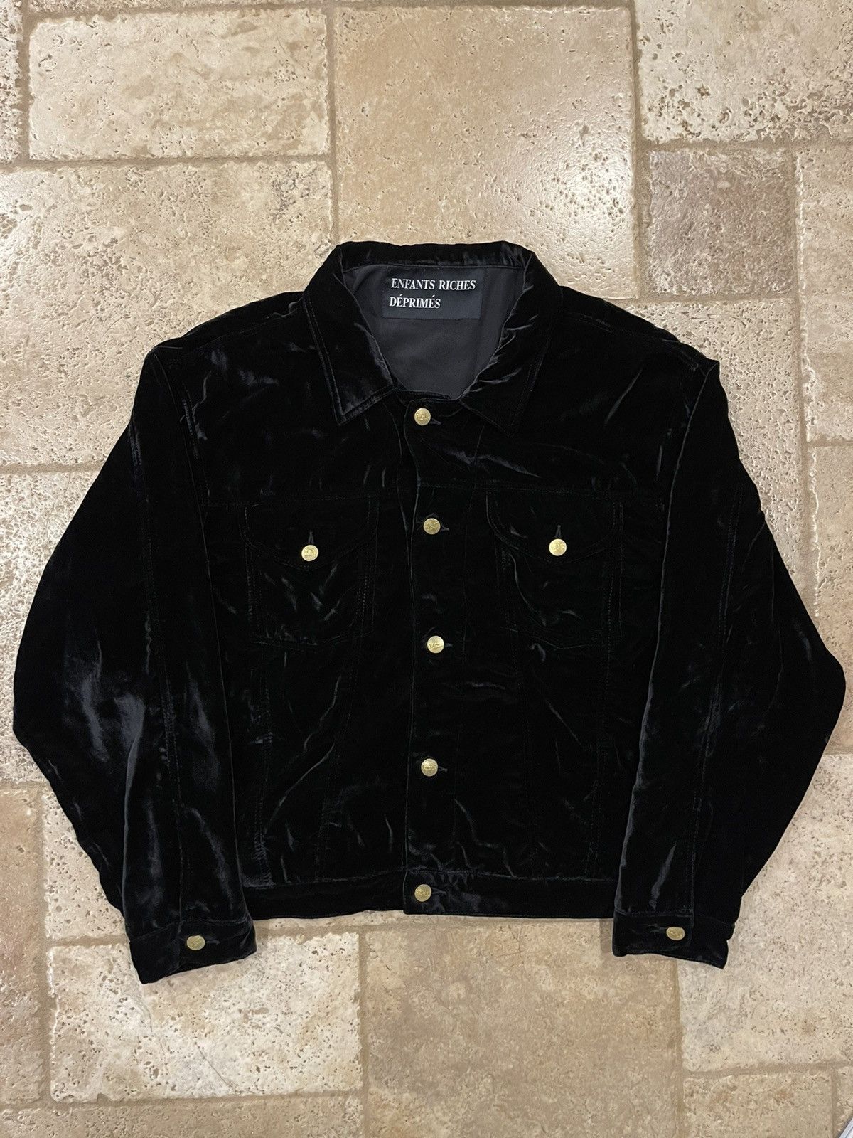 Enfants Riches Deprimes Enfants Riches Deprimes Black Velvet Trucker Jacket Size US XL / EU 56 / 4 - 15 Thumbnail