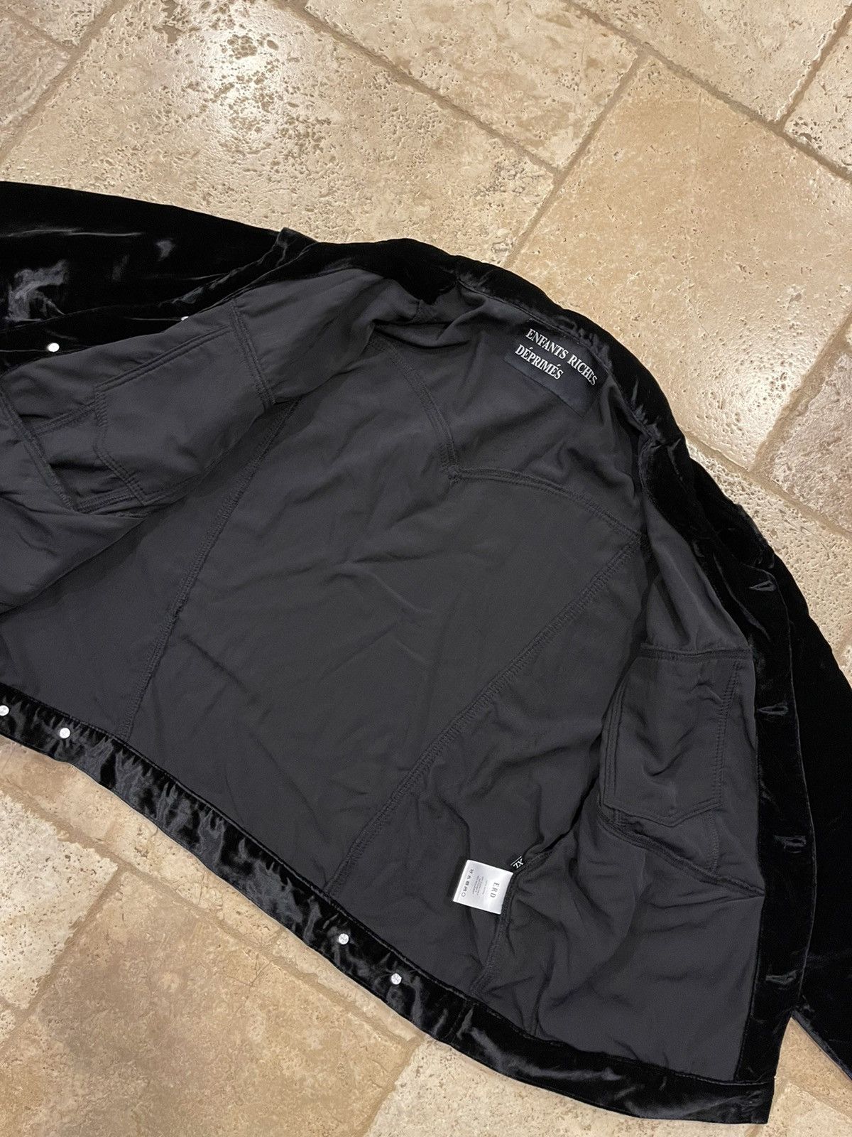 Enfants Riches Deprimes Enfants Riches Deprimes Black Velvet Trucker Jacket Size US XL / EU 56 / 4 - 10 Thumbnail