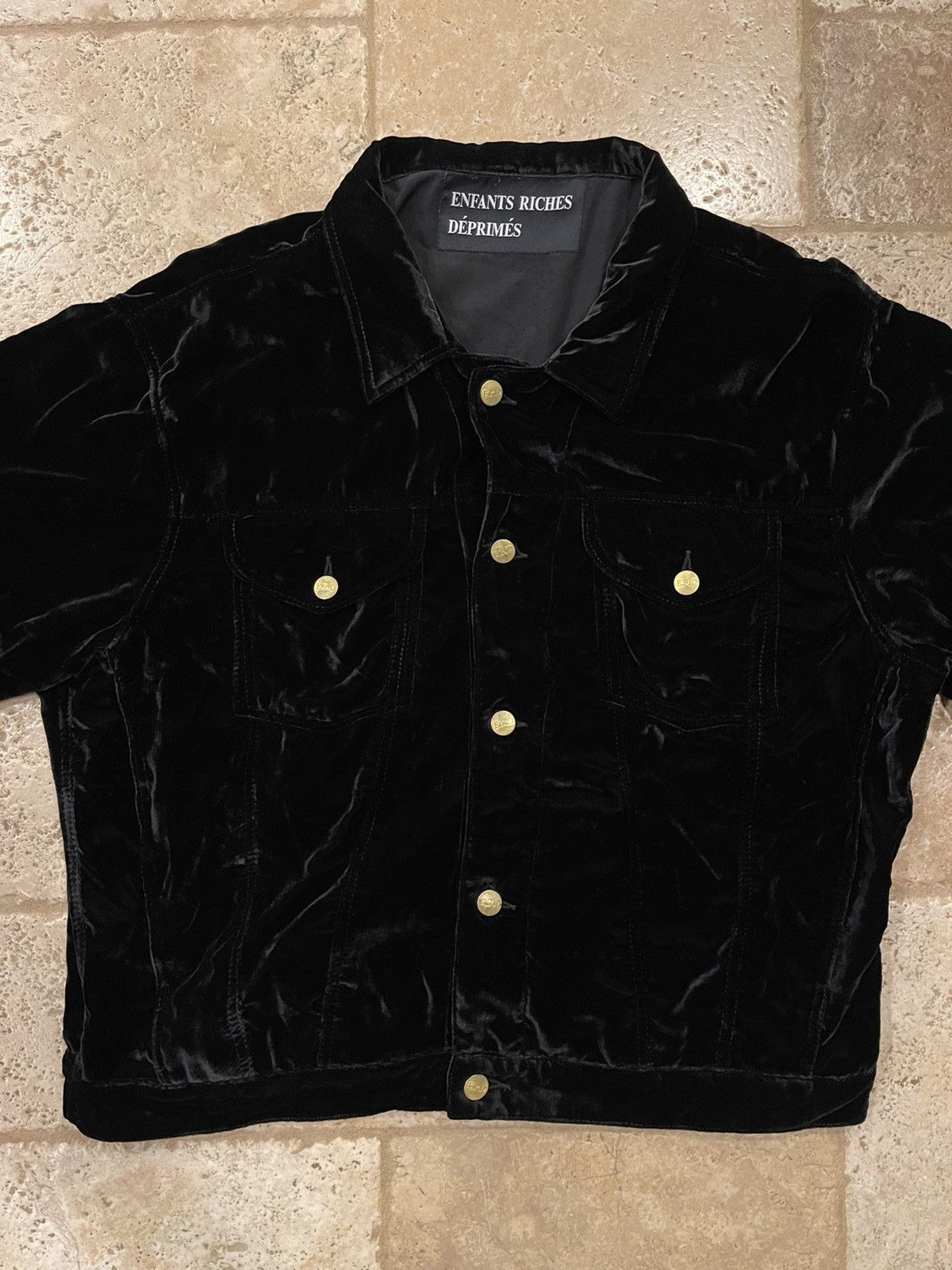 Enfants Riches Deprimes Enfants Riches Deprimes Black Velvet Trucker Jacket Size US XL / EU 56 / 4 - 5 Thumbnail