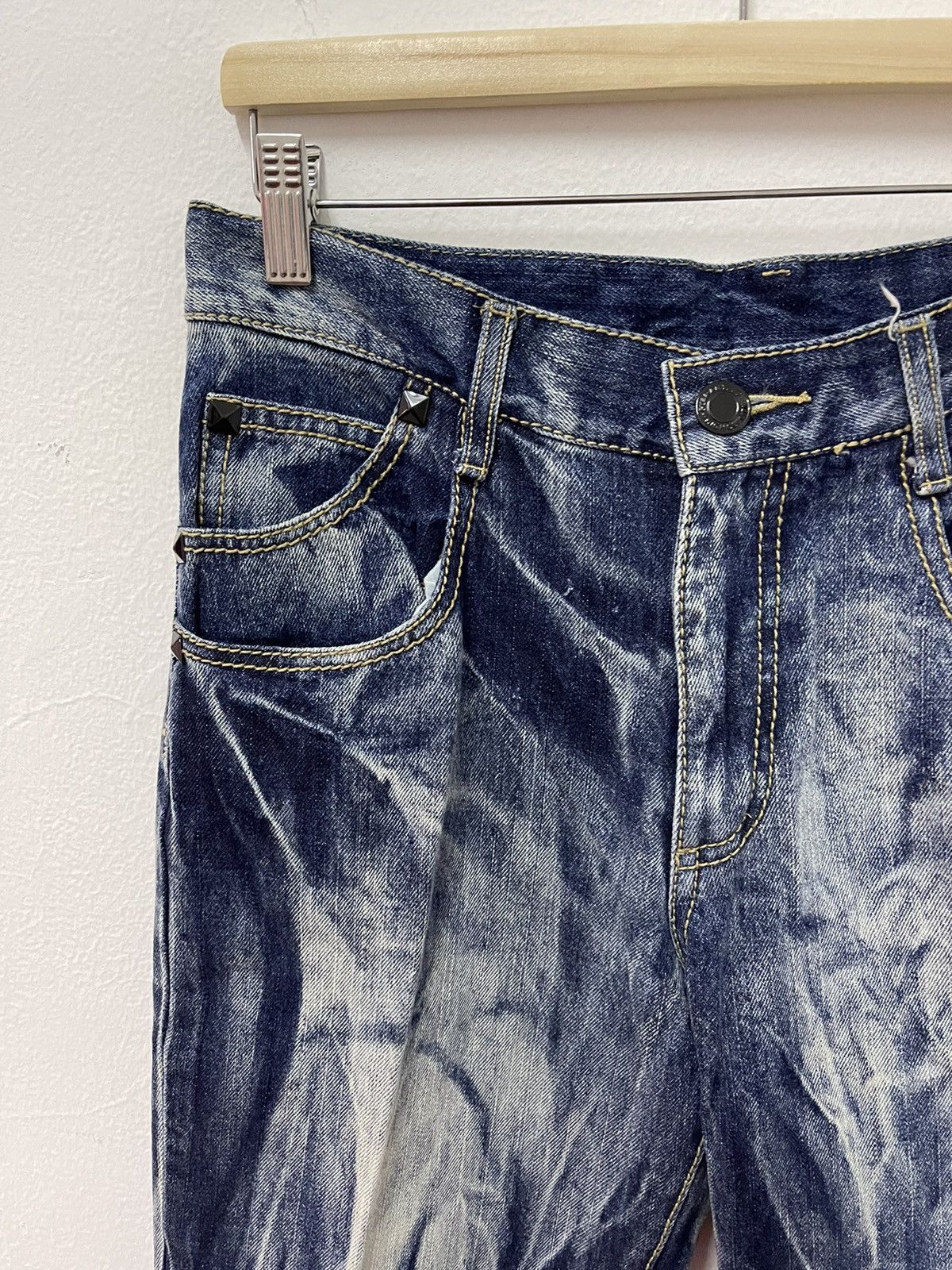 Japanese Brand × Vintage Japanese Design Acid Wash Art Distressed Jeans Size US 32 / EU 48 - 5 Thumbnail