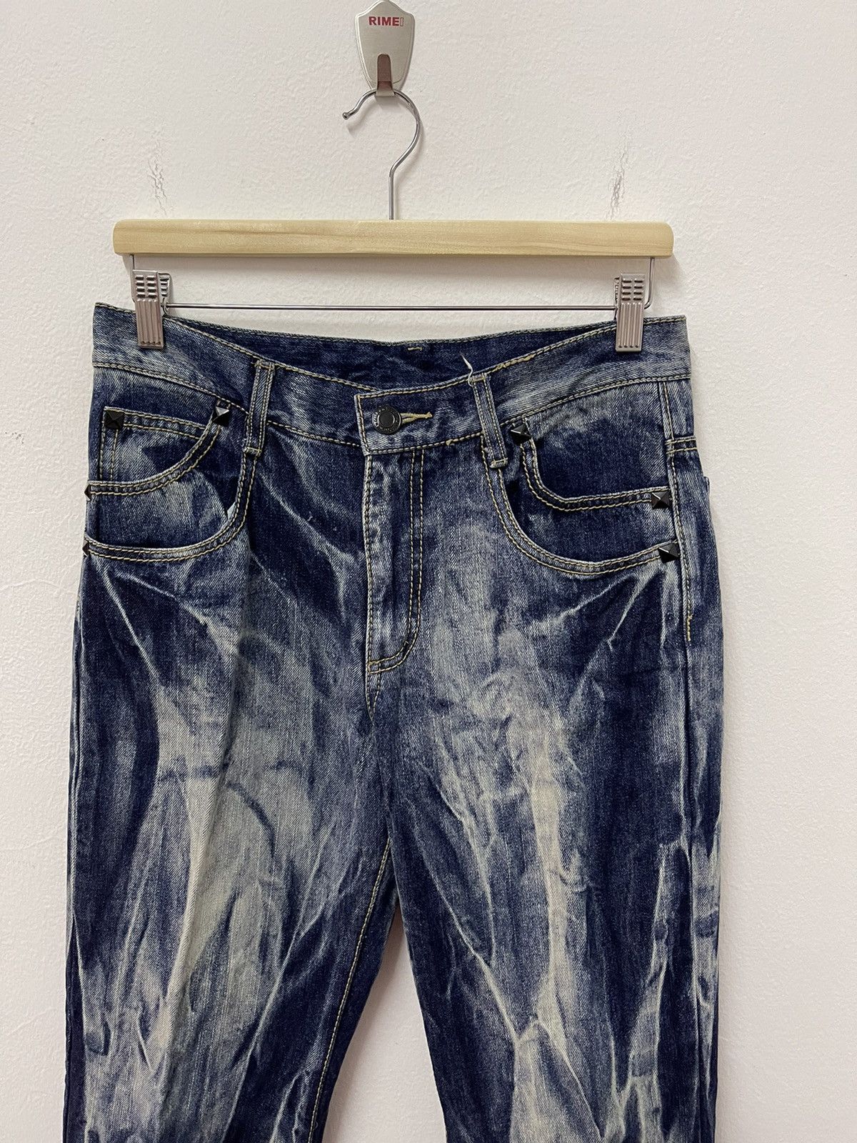Japanese Brand × Vintage Japanese Design Acid Wash Art Distressed Jeans Size US 32 / EU 48 - 2 Thumbnail