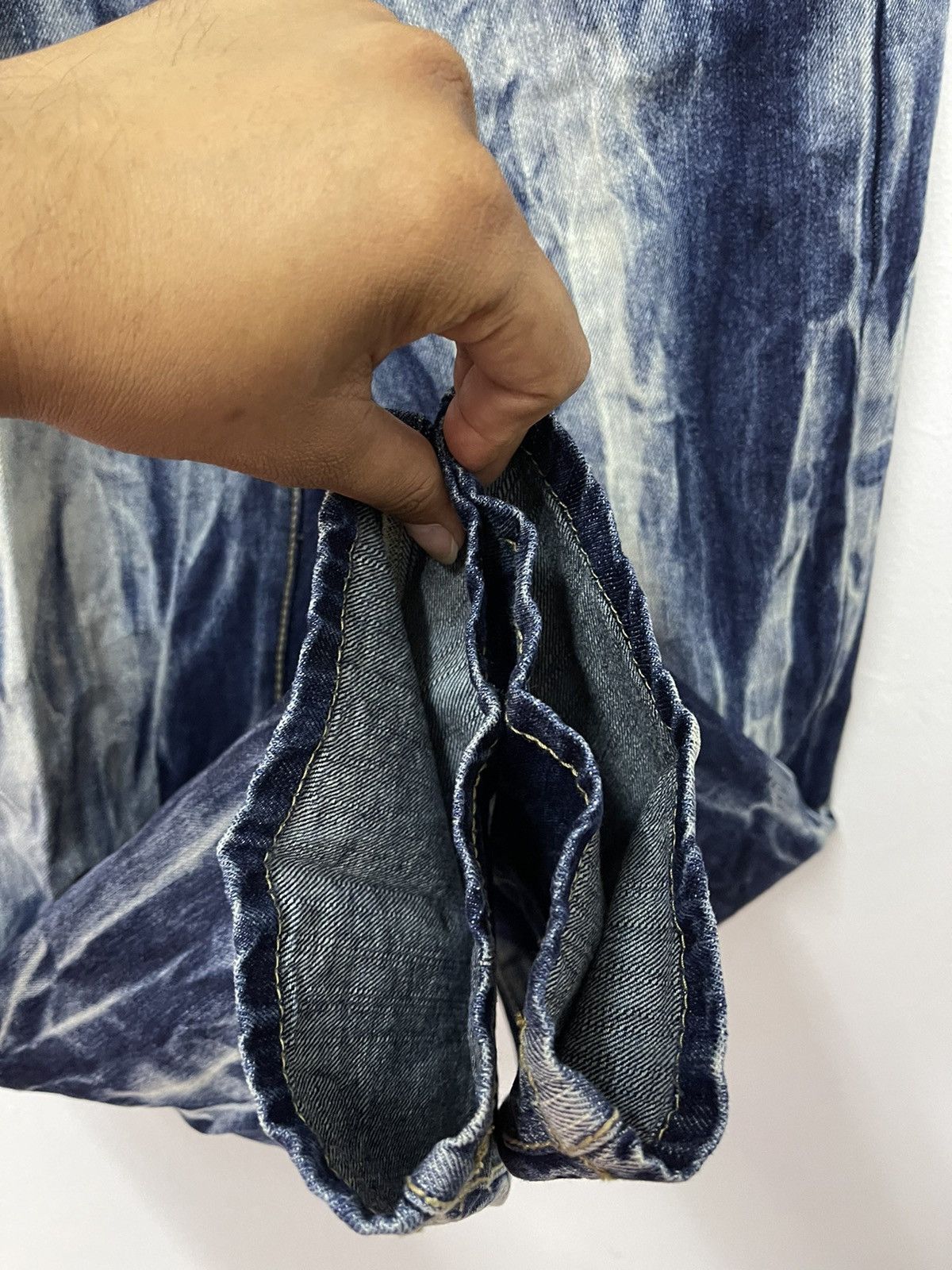 Japanese Brand × Vintage Japanese Design Acid Wash Art Distressed Jeans Size US 32 / EU 48 - 6 Thumbnail